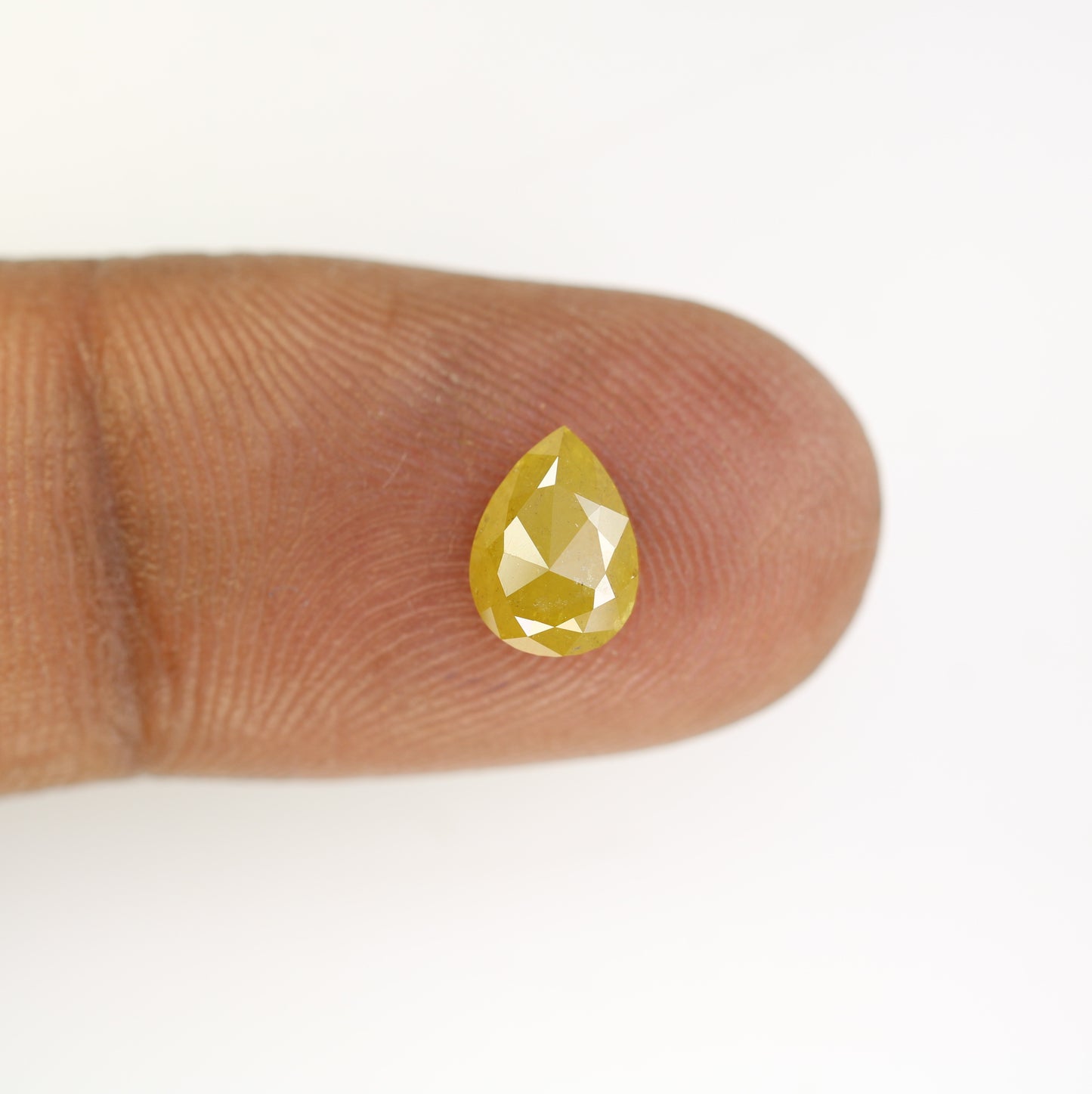 1.34 CT 7.90 MM Yellow Pear Shape Natural Diamond For Engagement Ring - JayKrishna Diamond