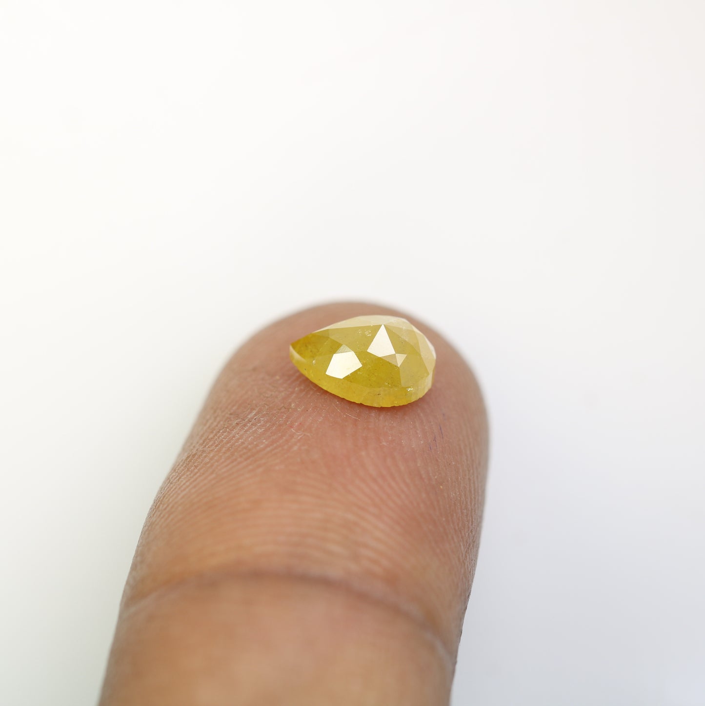 1.34 CT 7.90 MM Yellow Pear Shape Natural Diamond For Engagement Ring - JayKrishna Diamond