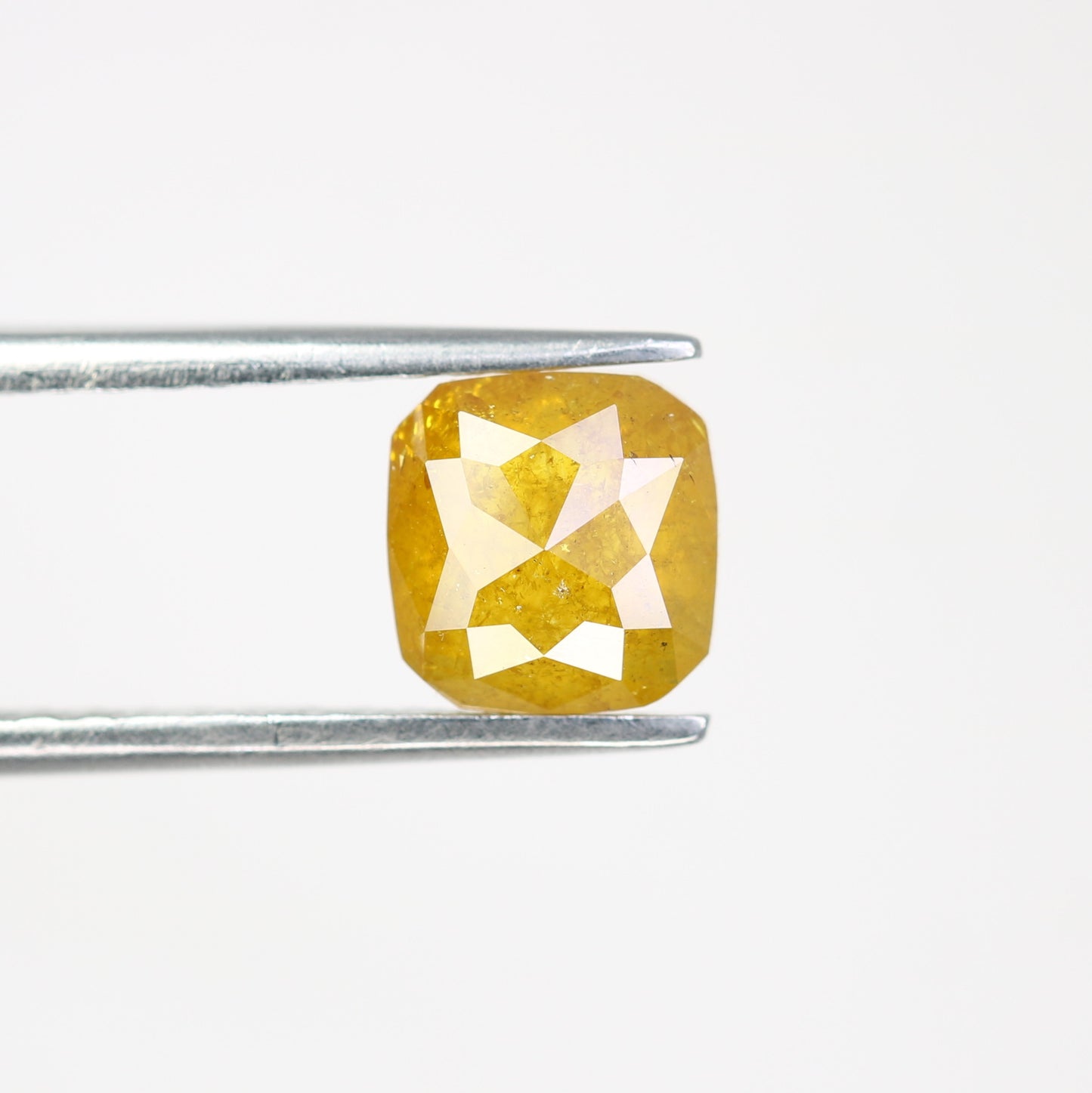 1.54 CT 6.70 MM Cushion Shape Yellow Natural Diamond For Wedding Ring - JayKrishna Diamond
