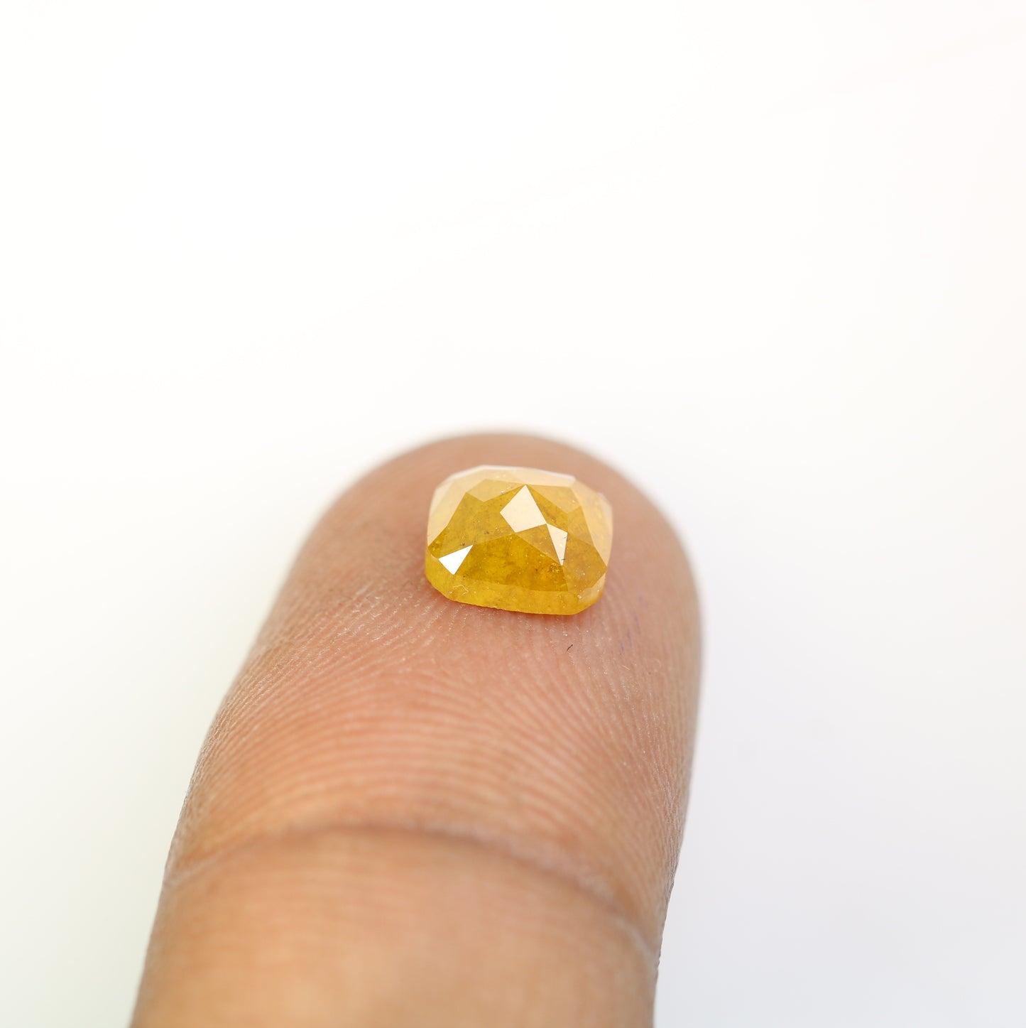 1.54 CT 6.70 MM Cushion Shape Yellow Natural Diamond For Wedding Ring - JayKrishna Diamond
