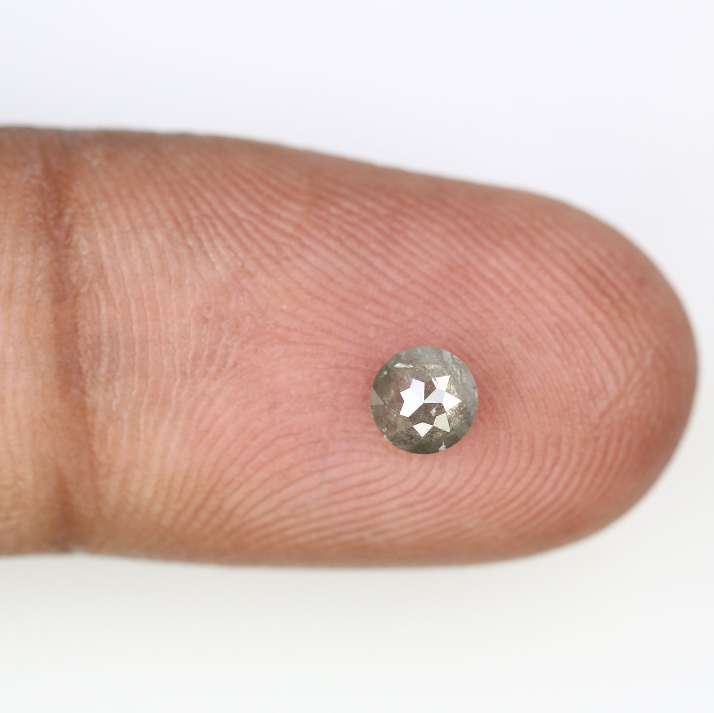 0.40 CT 4.50 x 2.20 MM Round Rose Cut Salt and Pepper Loose Diamond for Custom Proposal Rings, Unique Engagement Jewelry & Ethical Fine Jewelry - JayKrishna Diamond