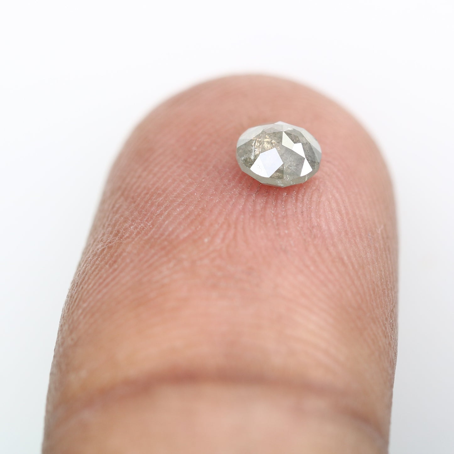 0.40 CT 4.50 x 2.20 MM Round Rose Cut Salt and Pepper Loose Diamond for Custom Proposal Rings, Unique Engagement Jewelry & Ethical Fine Jewelry - JayKrishna Diamond