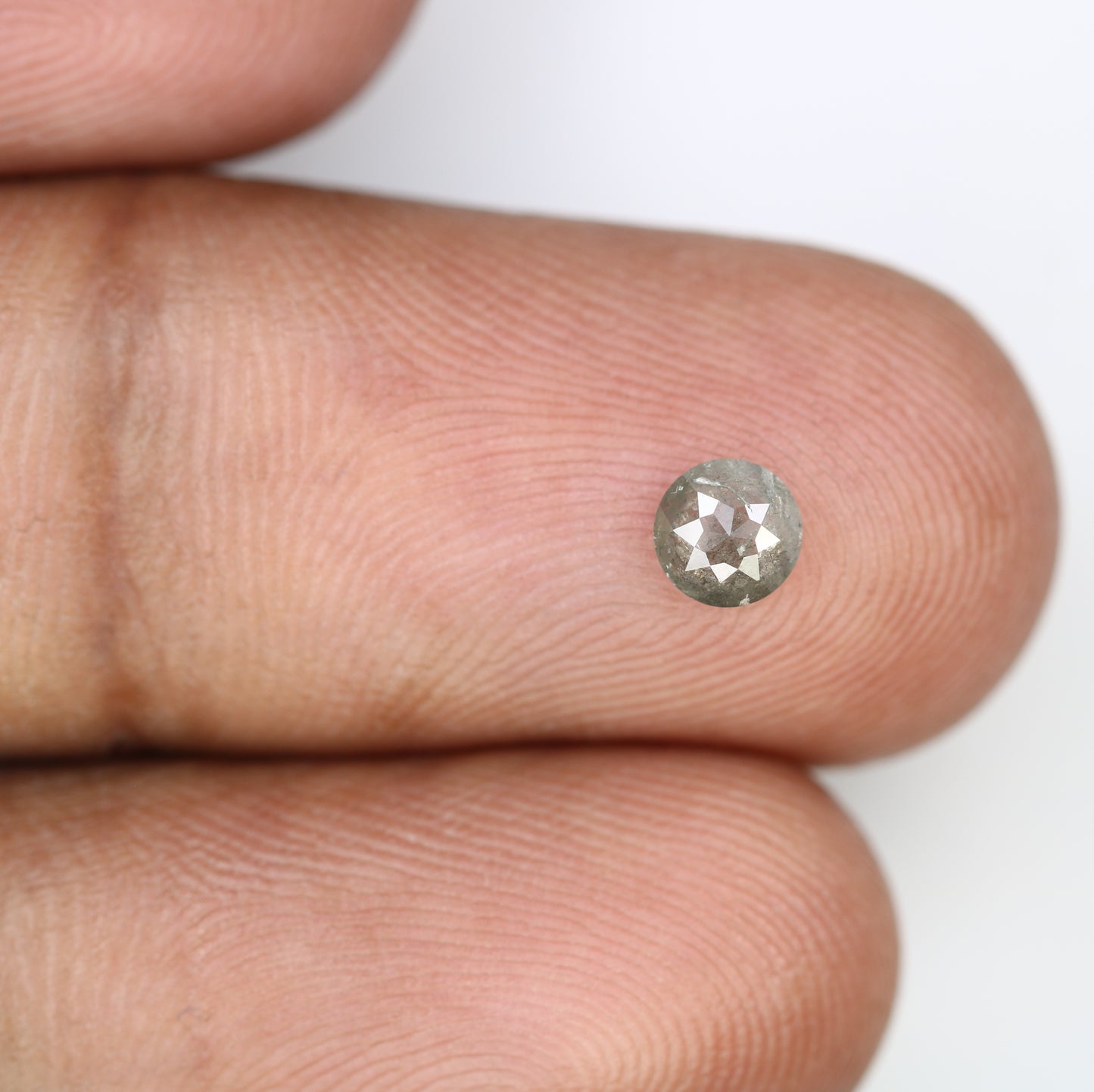 0.40 CT 4.50 x 2.20 MM Round Rose Cut Salt and Pepper Loose Diamond for Custom Proposal Rings, Unique Engagement Jewelry & Ethical Fine Jewelry - JayKrishna Diamond
