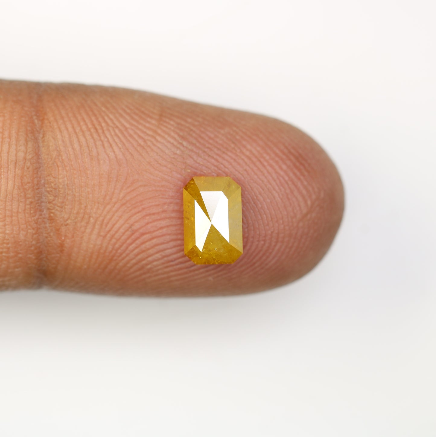 1.14 CT 7.50 MM Fancy Yellow Emerald Shape Natural Diamond For Jewelry - JayKrishna Diamond