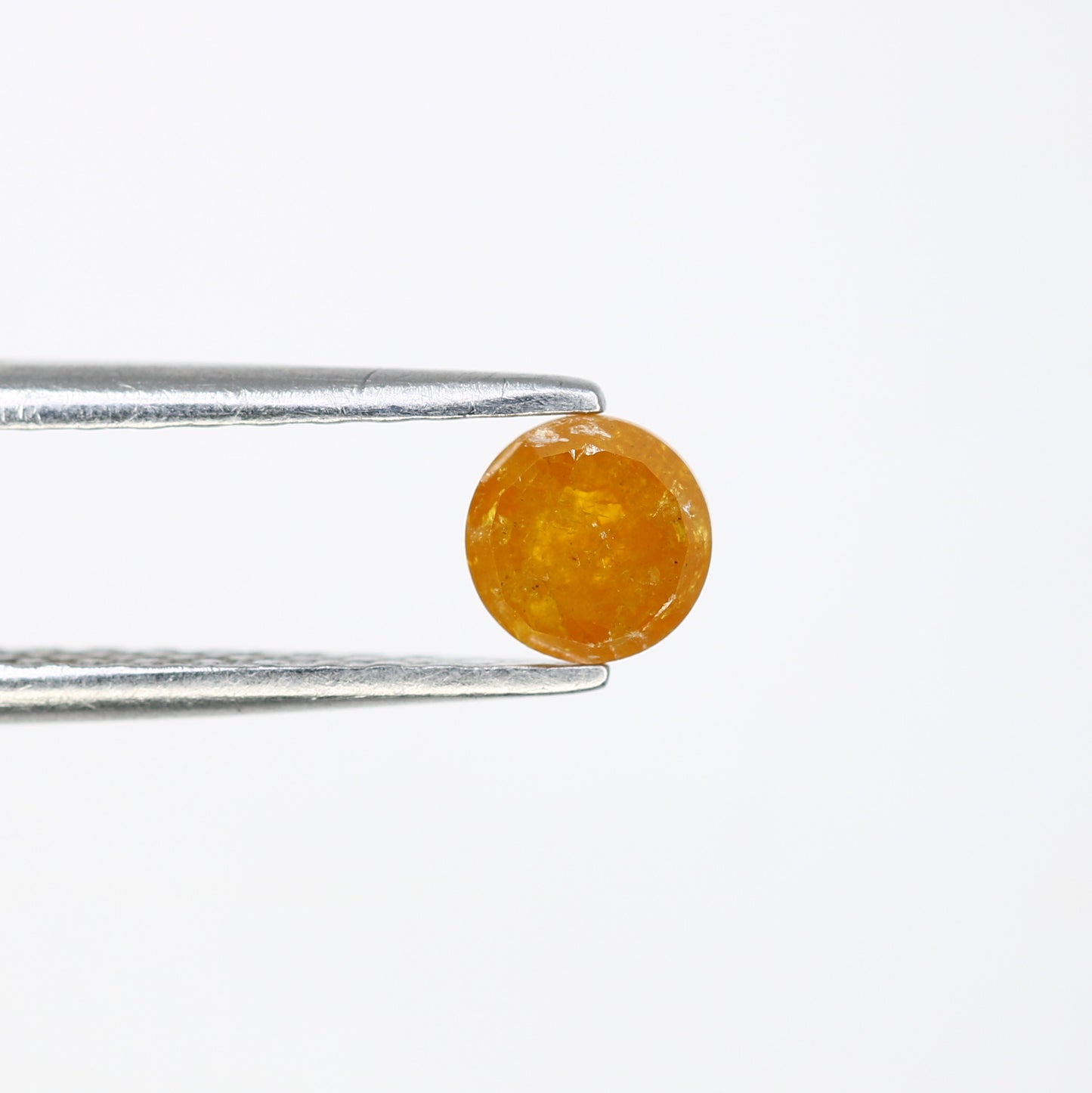 0.42 CT Orange Fancy Round Rose Cut Loose Diamond 4.50 MM for Engagement Ring and Artisan Jewelry Design - JayKrishna Diamond