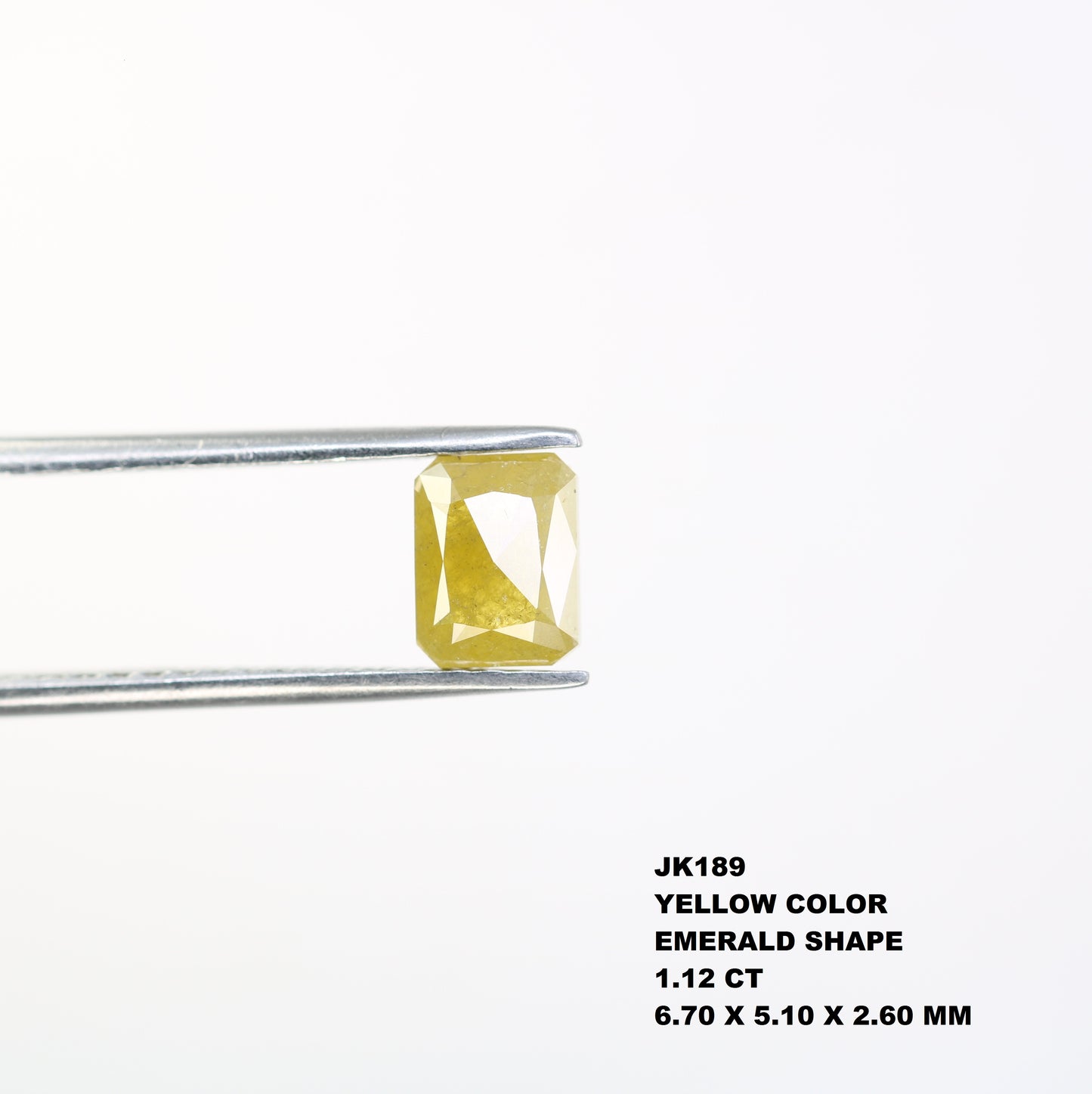 1.12 CT 6.70 MM Emerald Shape Yellow Natural Diamond For Wedding Ring - JayKrishna Diamond
