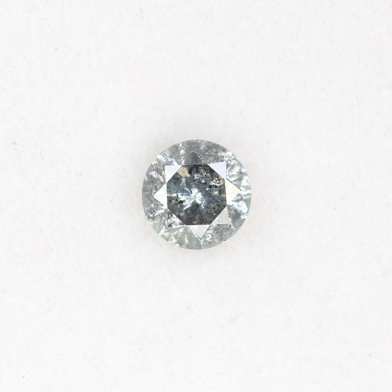 Unique 0.41 CT Salt & Pepper Round Brilliant Cut Diamond | Perfect for Wedding Rings | 4.60 x 2.90 MM - JayKrishna Diamond