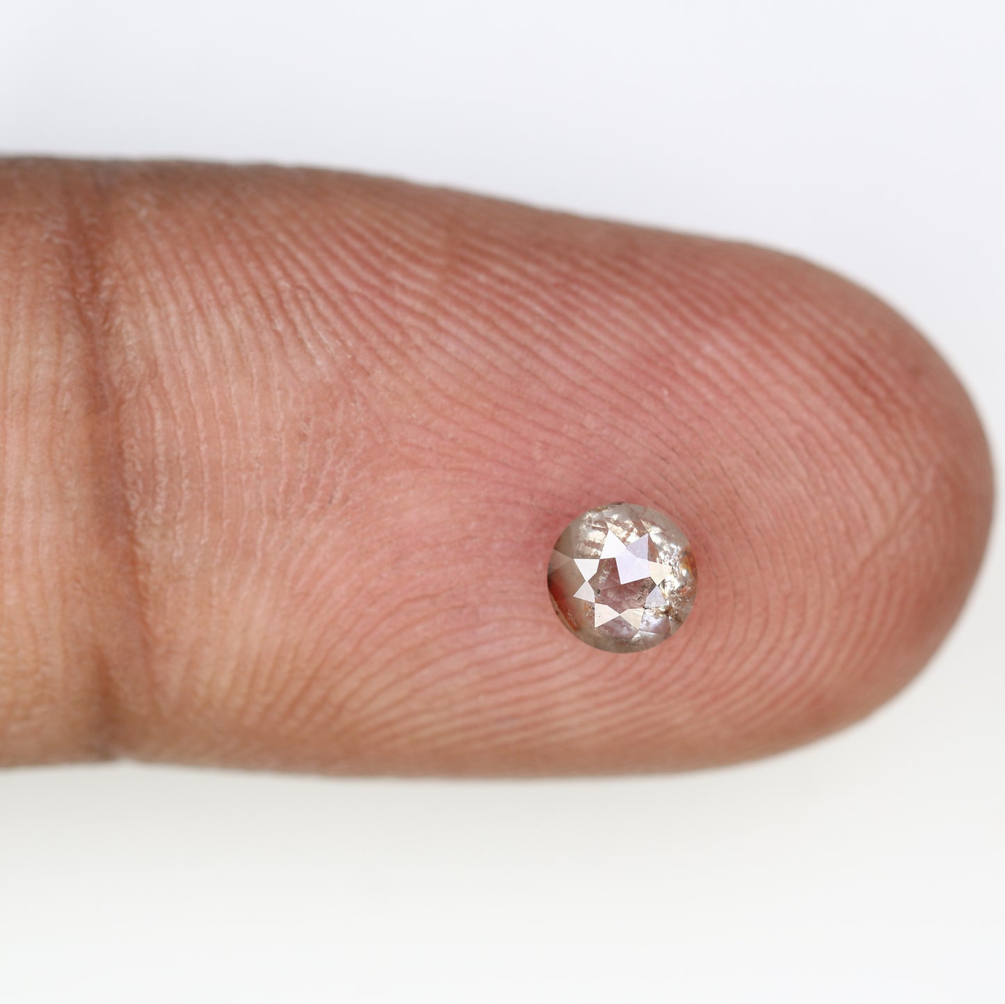 Unique 0.40 CT Peach Round Rose Cut Diamond | Perfect for Statement Rings | 4.40 MM - JayKrishna Diamond