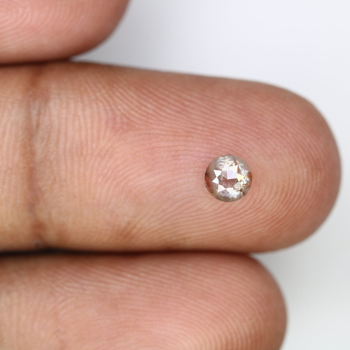 Unique 0.40 CT Peach Round Rose Cut Diamond | Perfect for Statement Rings | 4.40 MM - JayKrishna Diamond