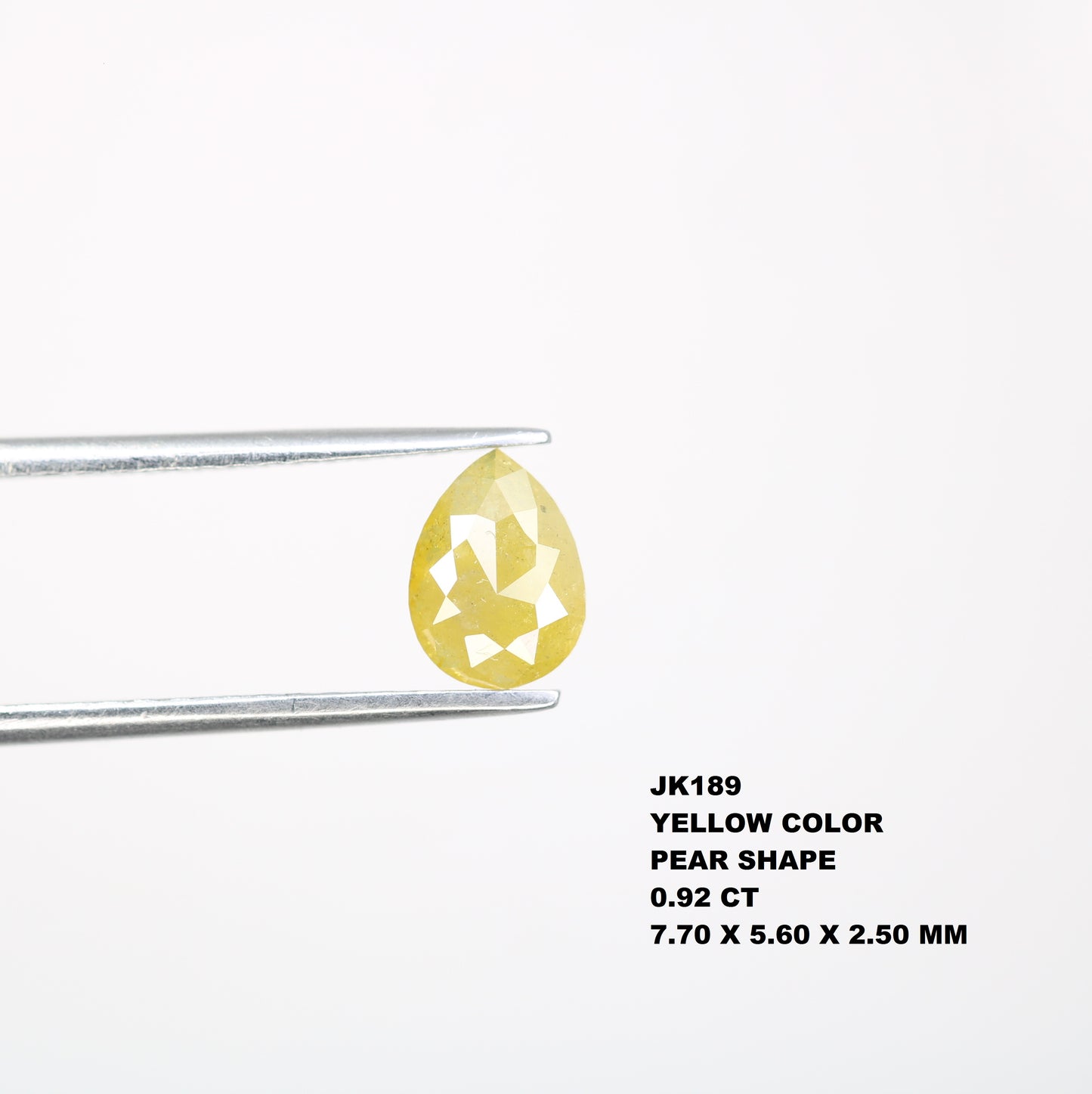 0.92 CT 7.70 MM Yellow Pear Shape Diamond For Engagement Ring - JayKrishna Diamond
