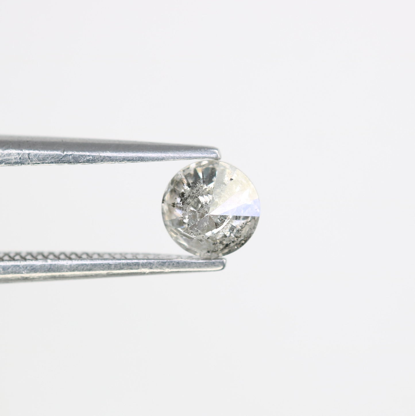 0.42 CT Salt and Pepper Round Brilliant Cut Natural Diamond for Engagement Ring and Custom Artisan Jewelry - JayKrishna Diamond