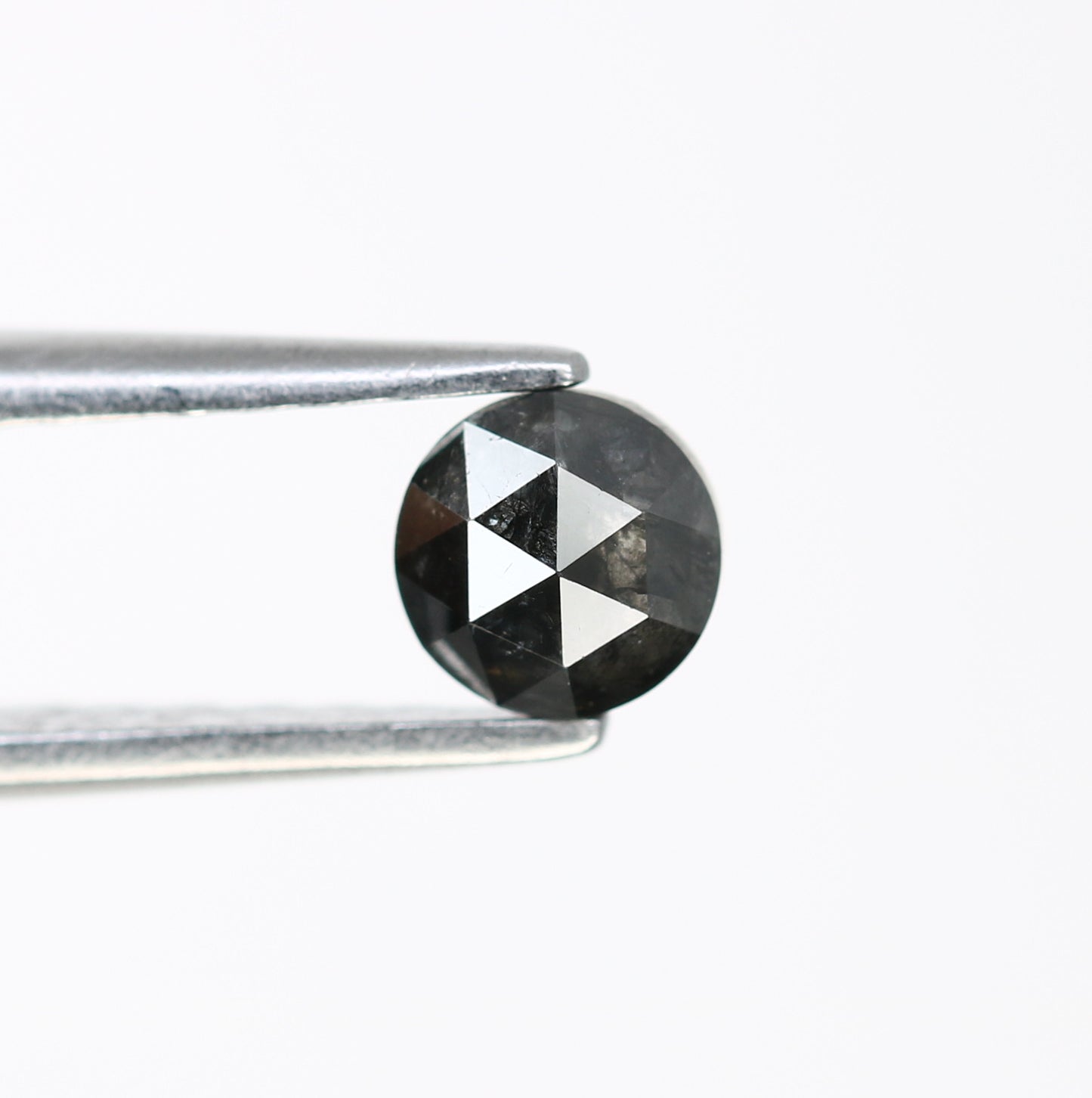 0.43 CT Loose Salt and Pepper 4.60 MM Round Rose Cut Diamond for Designer Ring and Unique Jewelry Creation - JayKrishna Diamond