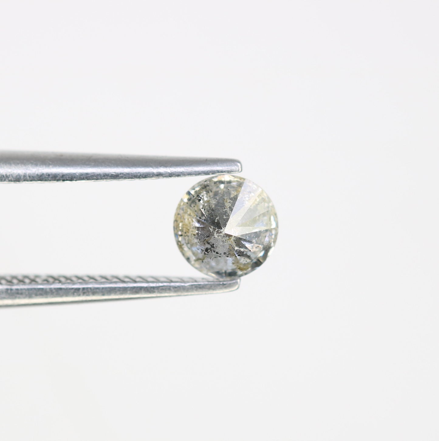 0.38 CT Round Brilliant Cut Salt and Pepper Diamond 4.70 x 2.80 MM | Loose Natural Gemstone for Custom Wedding Rings, Unique & Elegant Fine Jewelry - JayKrishna Diamond