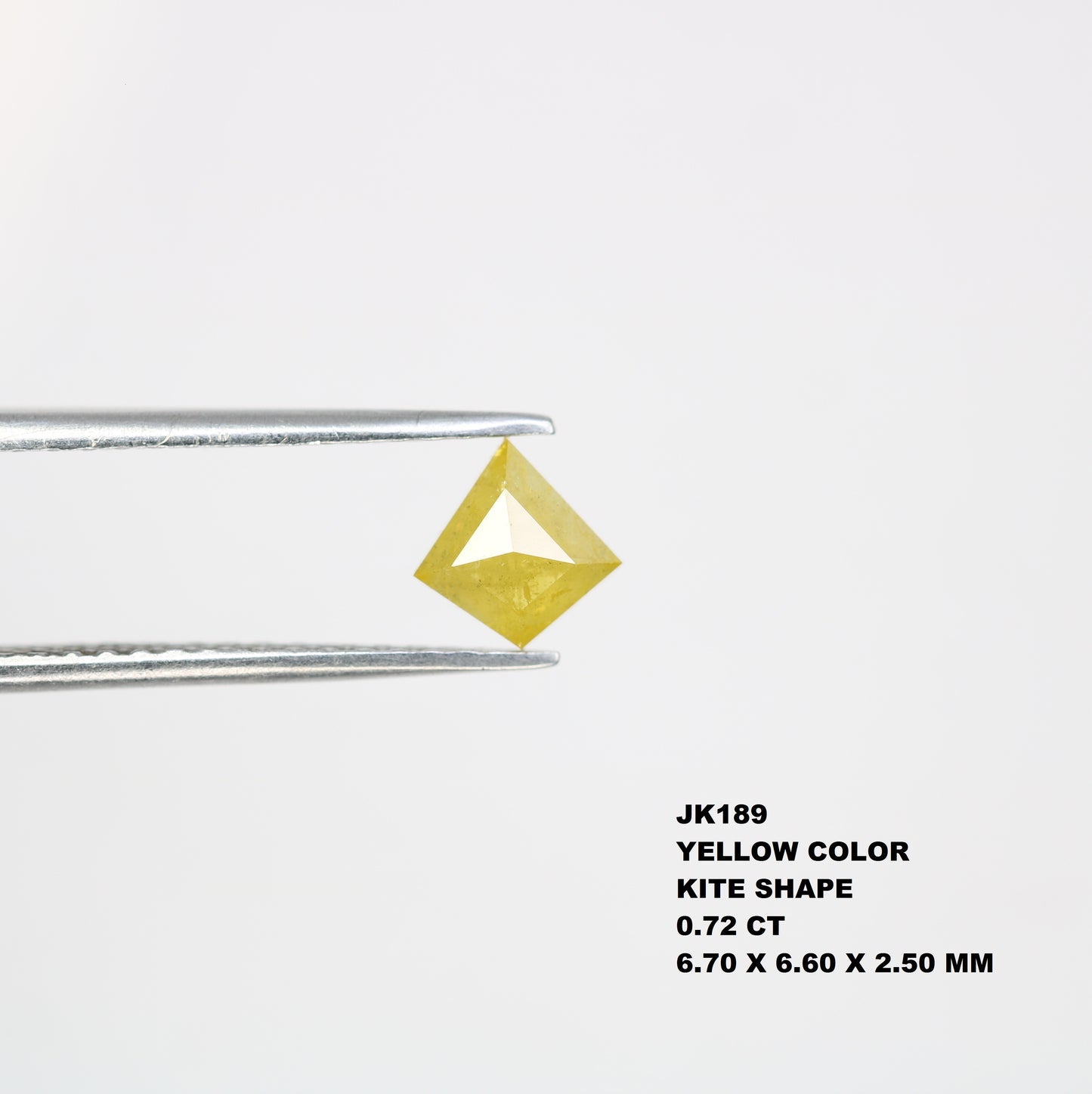 0.72 CT 6.70 MM Fancy Yellow Kite Shape Natural Diamond For Wedding Ring - JayKrishna Diamond