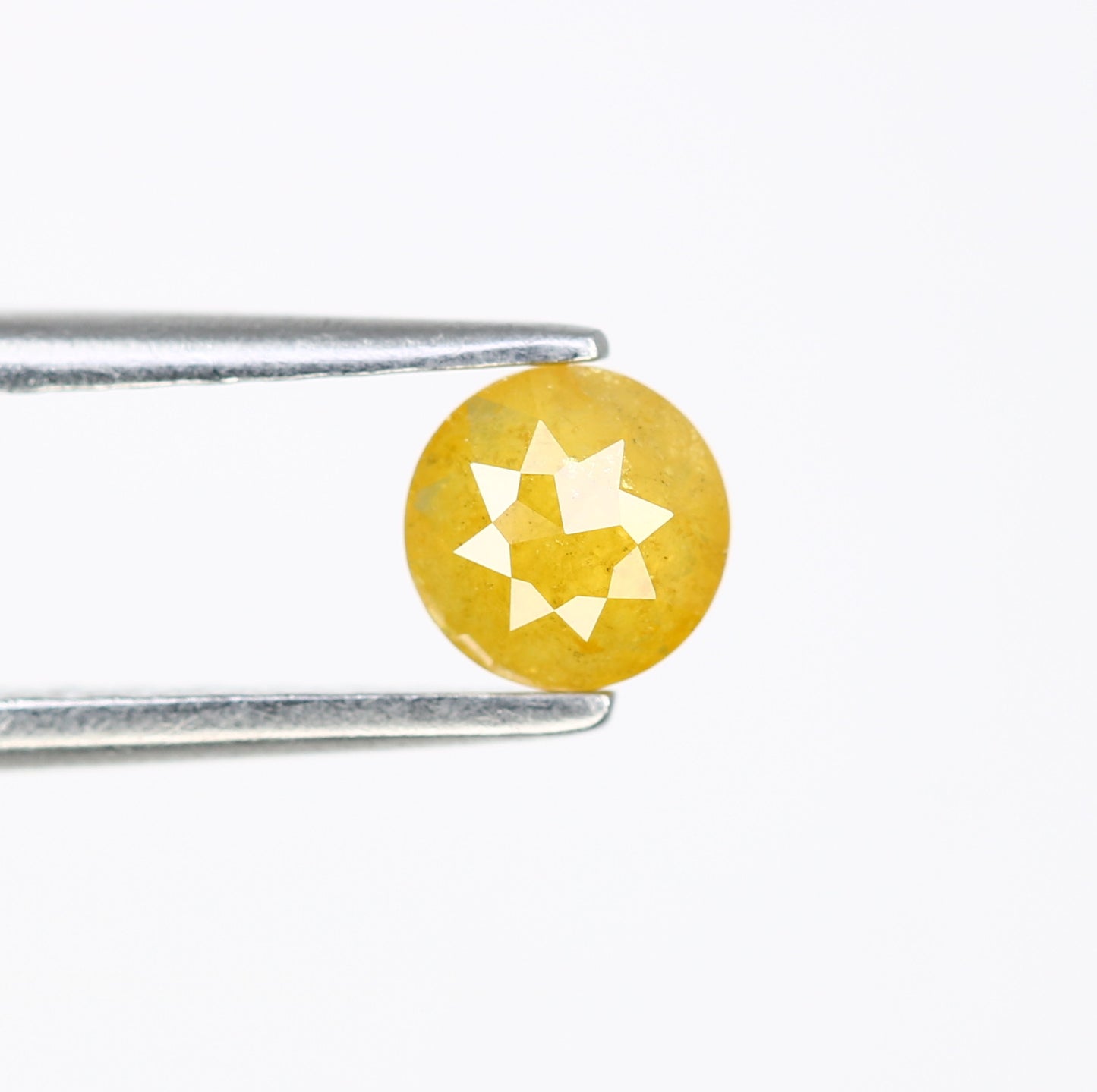 0.41 CT Round Rose Cut Yellow Diamond Loose Gemstone for Promise Rings and Custom Engagement Jewelry - JayKrishna Diamond