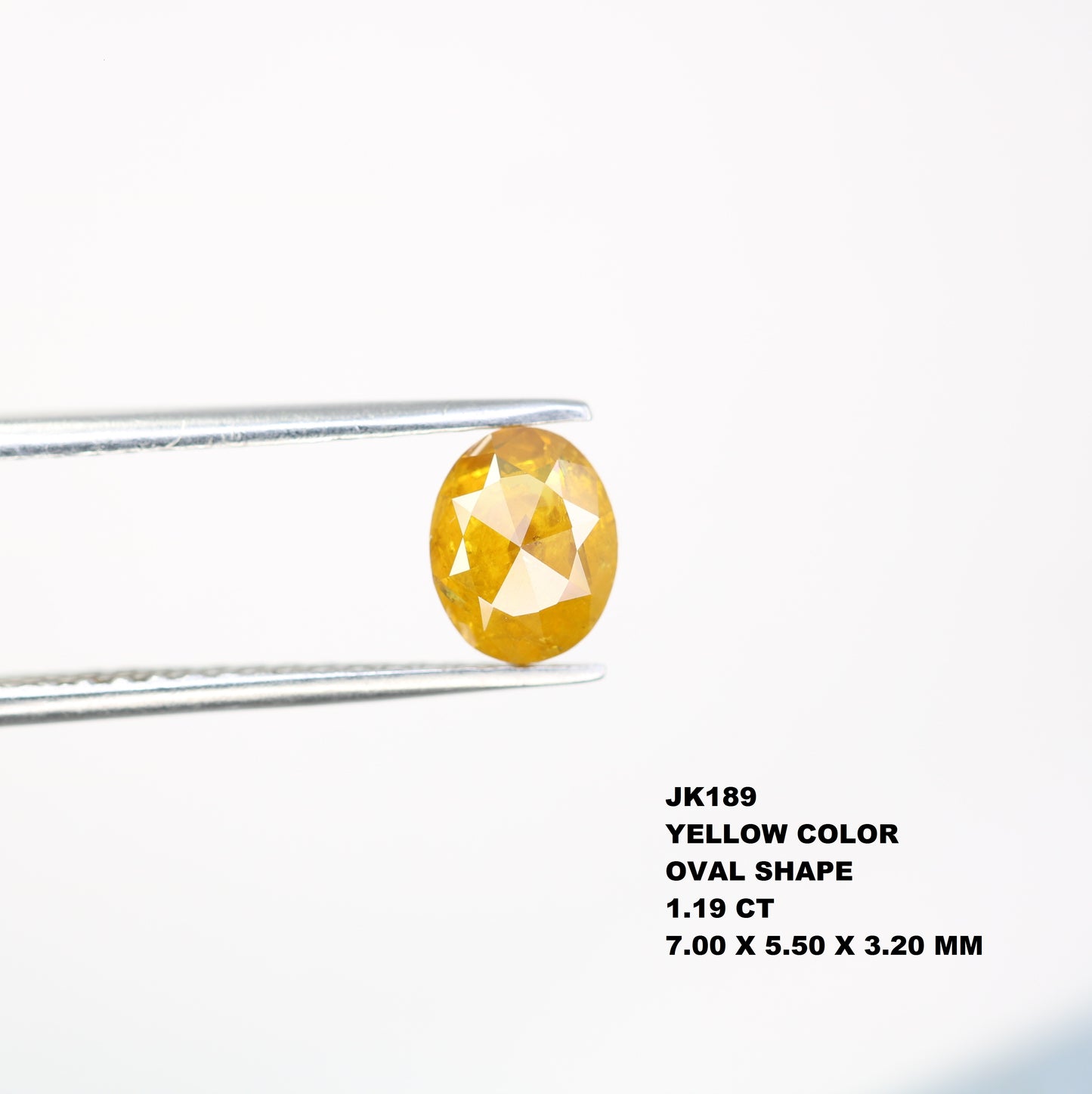 1.19 CT 7.00 MM Natural Yellow Oval Shape Diamond For Proposal Ring - JayKrishna Diamond
