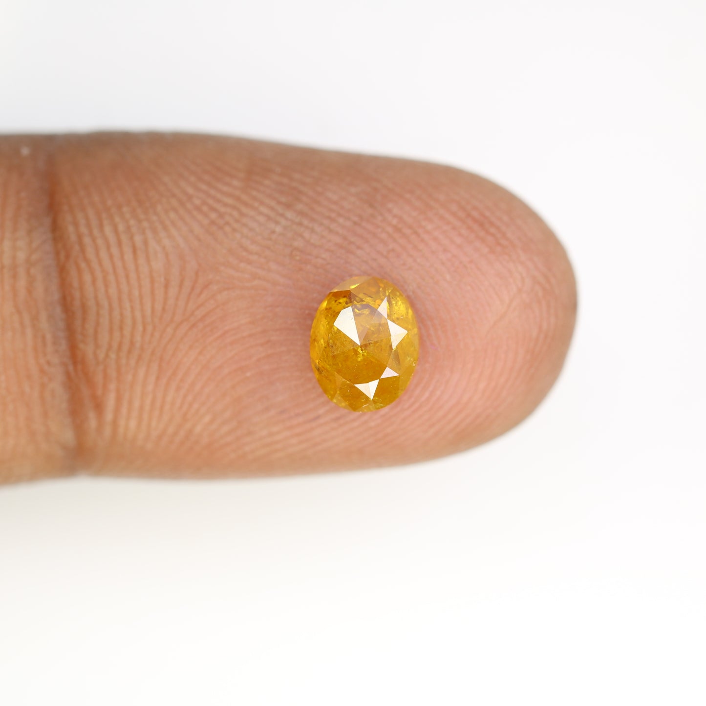 1.19 CT 7.00 MM Natural Yellow Oval Shape Diamond For Proposal Ring - JayKrishna Diamond