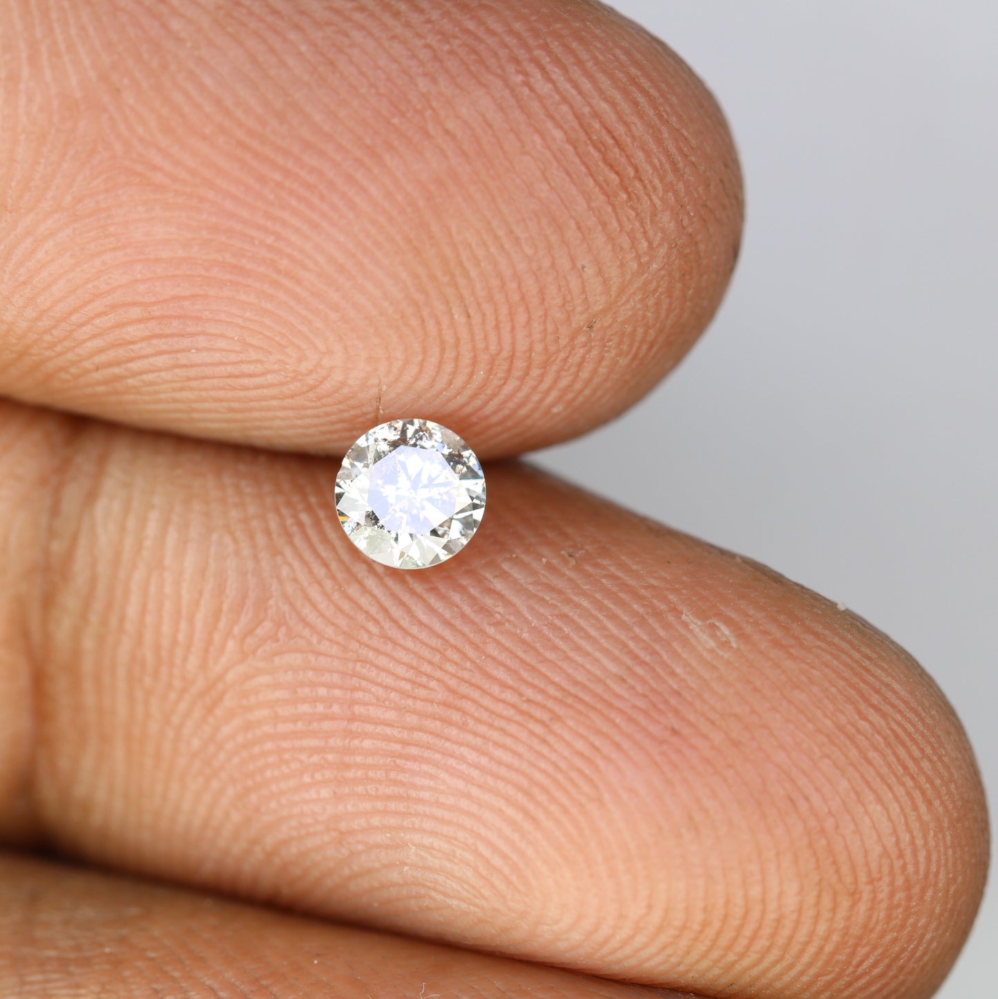 0.38 CT 4.50 x 2.80 MM Loose Salt and Pepper Round Brilliant Cut Diamond for Custom Proposal Rings, Unique Engagement Jewelry & Ethical Fine Jewelry - JayKrishna Diamond