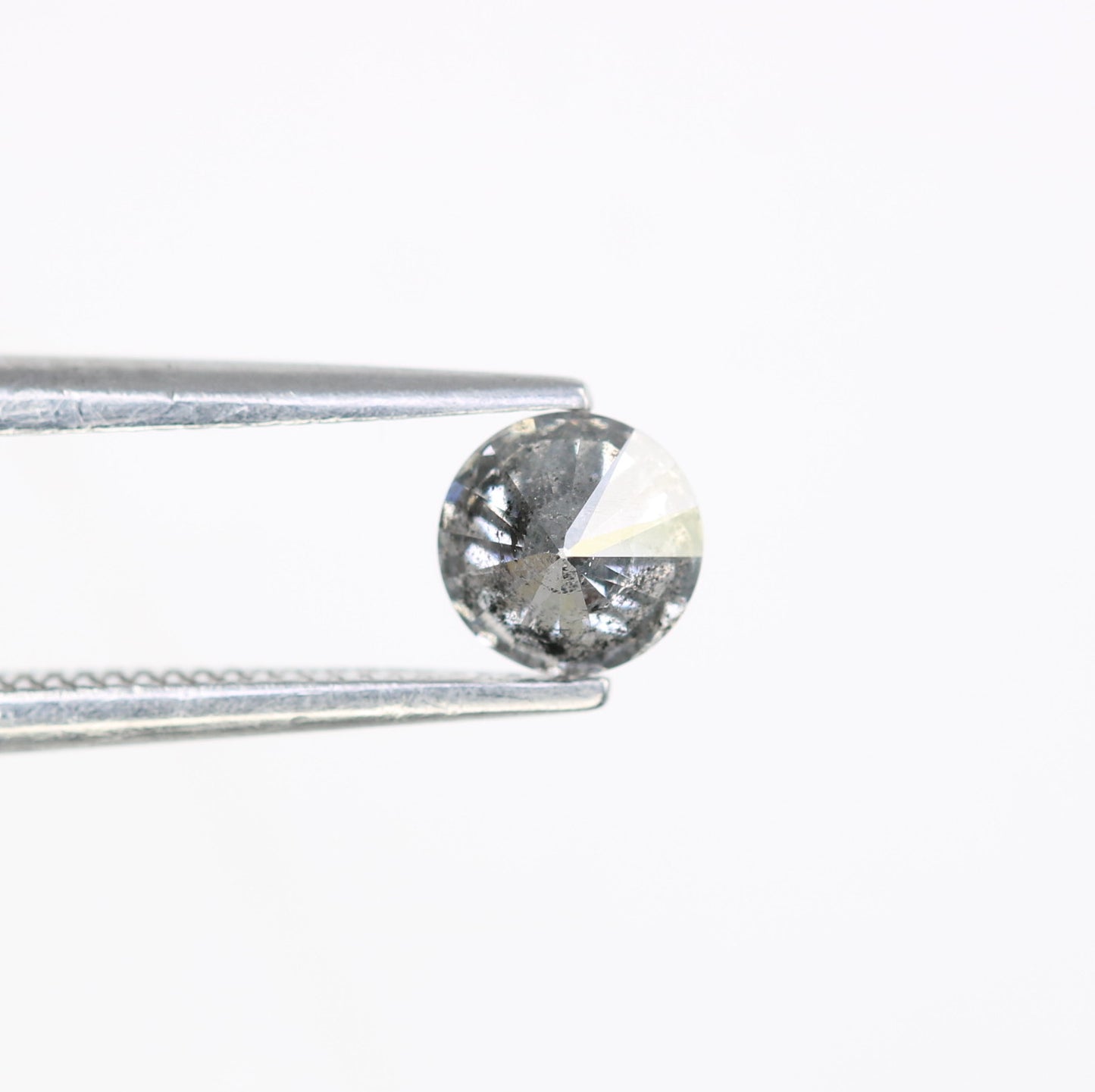 Unique 0.38 CT Salt & Pepper Round Brilliant Cut Diamond | Perfect for Proposal Rings | 4.60 x 2.80 MM - JayKrishna Diamond