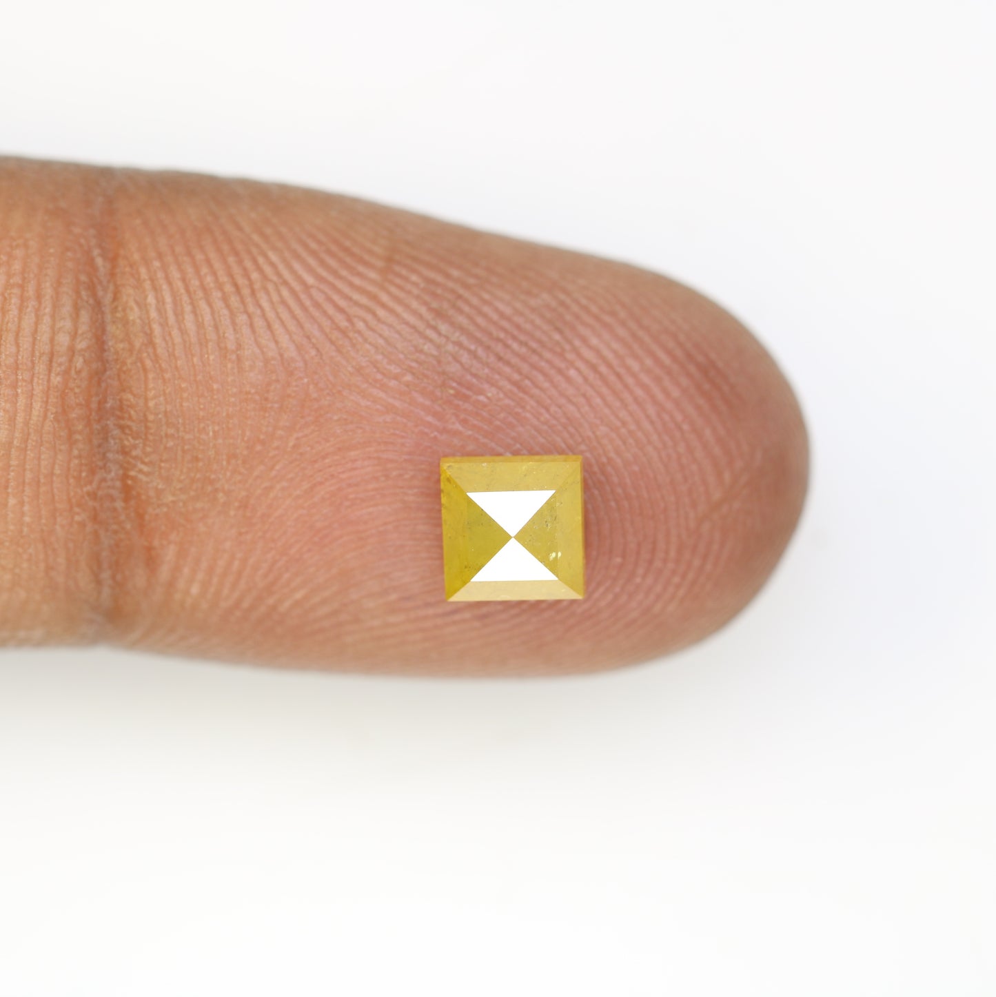 0.97 CT 5.20 MM Unique Square Shape Yellow Fancy Diamond For Jewelry - JayKrishna Diamond