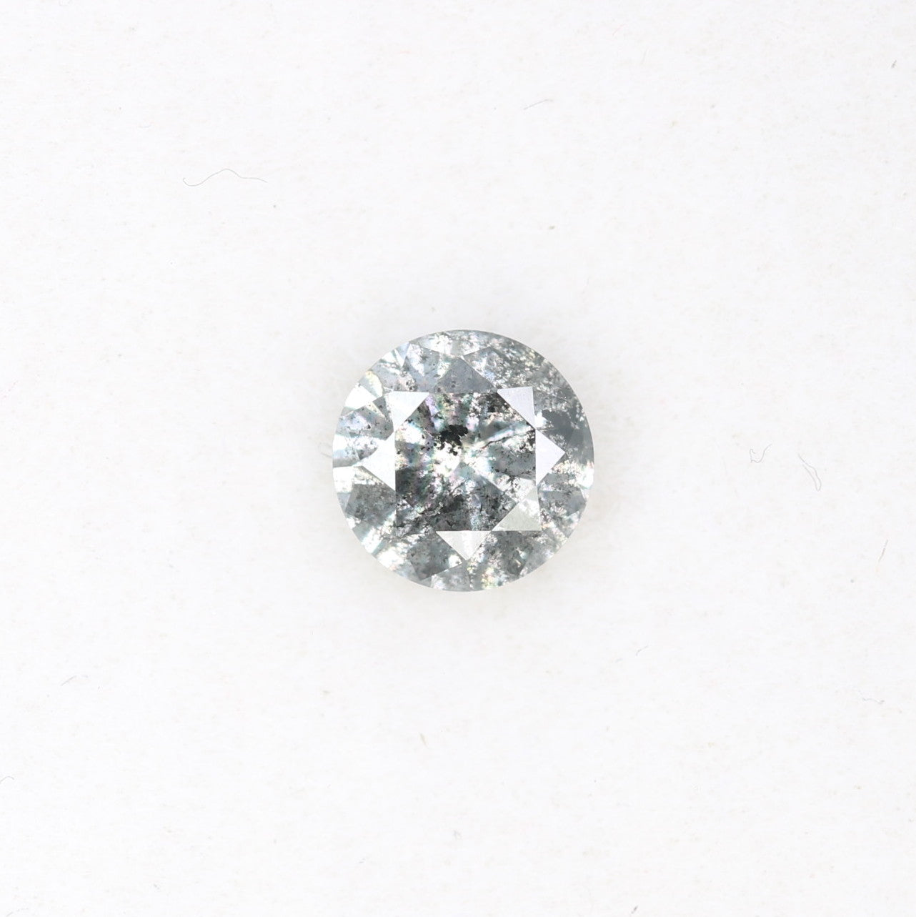 Unique 0.38 CT Salt & Pepper Round Brilliant Cut Diamond | Perfect for Proposal Rings | 4.60 x 2.80 MM - JayKrishna Diamond