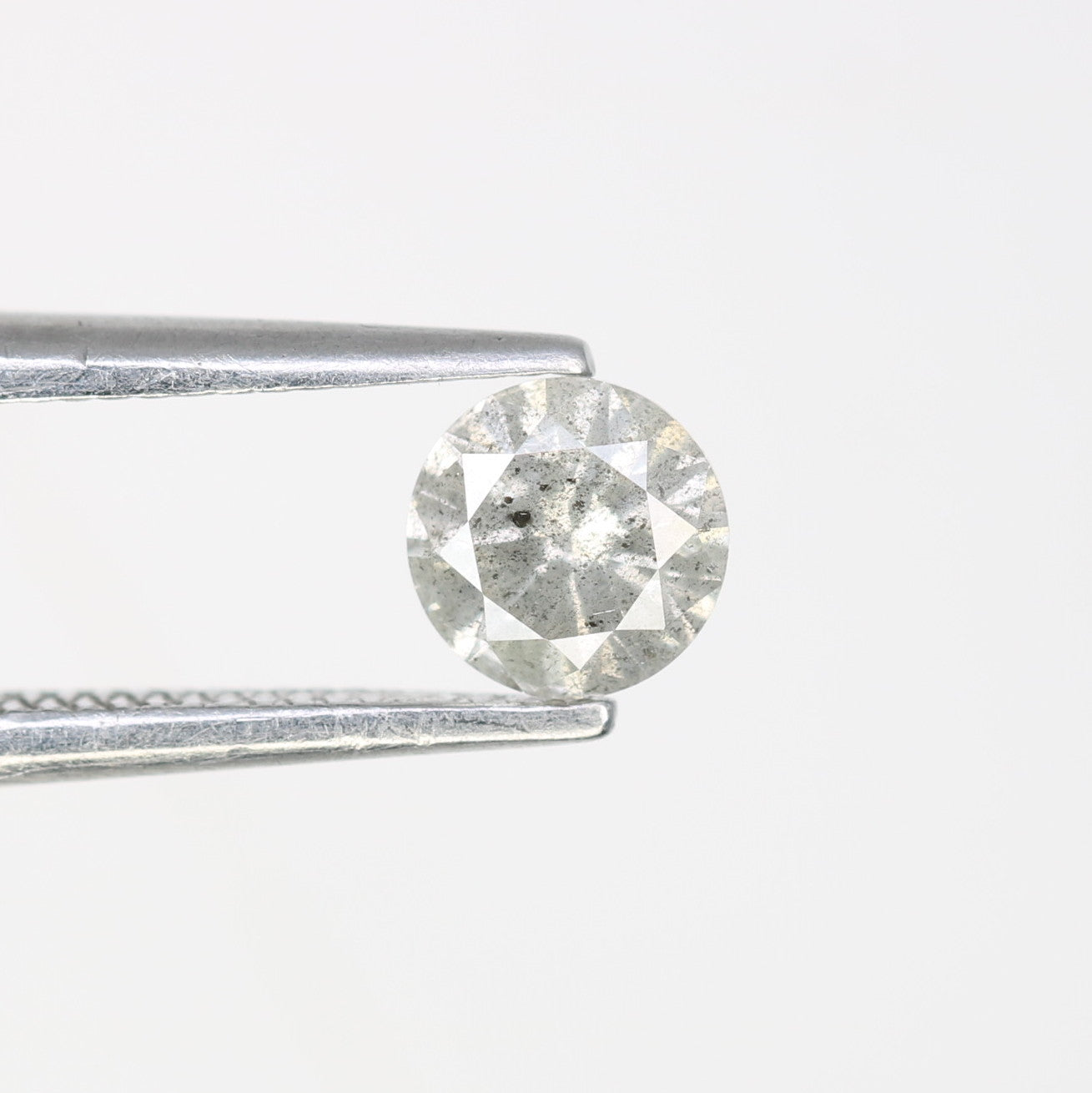 0.38 CT Round Brilliant Cut Salt and Pepper Diamond 4.60 x 2.70 MM | Natural Gemstone for Custom Designer Rings, Unique & Ethical Engagement Jewelry - JayKrishna Diamond
