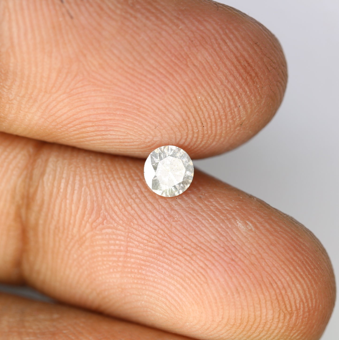 0.38 CT Round Brilliant Cut Salt and Pepper Diamond 4.60 x 2.70 MM | Natural Gemstone for Custom Designer Rings, Unique & Ethical Engagement Jewelry - JayKrishna Diamond