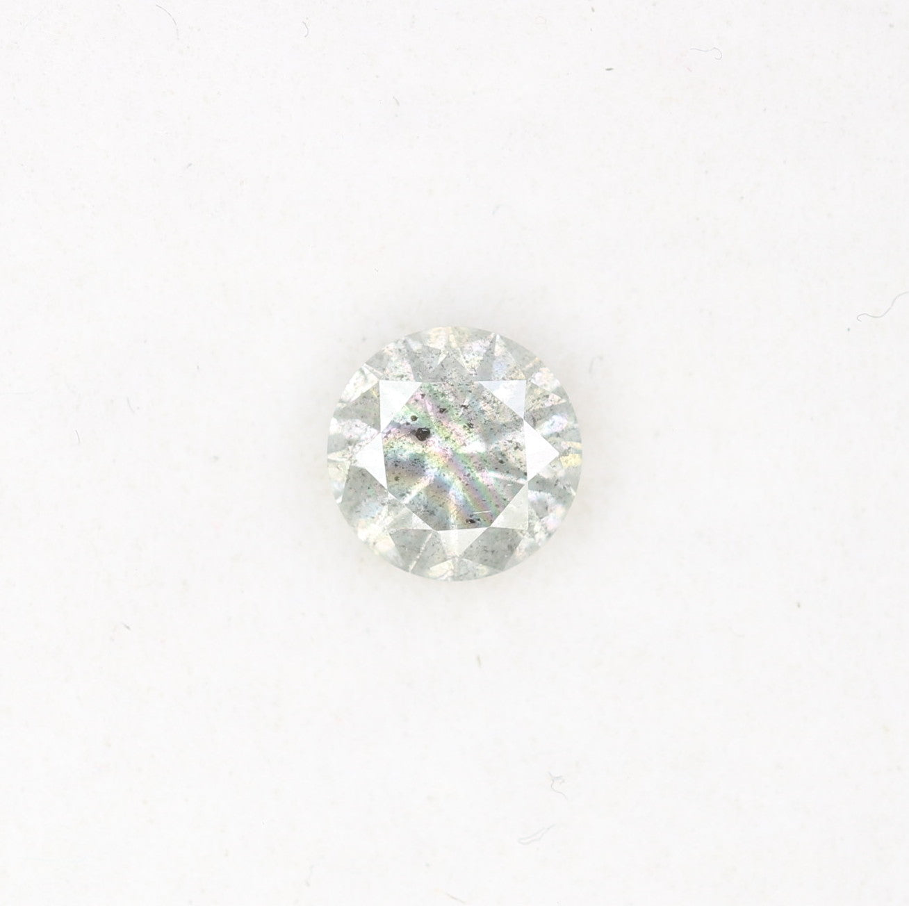 0.38 CT Round Brilliant Cut Salt and Pepper Diamond 4.60 x 2.70 MM | Natural Gemstone for Custom Designer Rings, Unique & Ethical Engagement Jewelry - JayKrishna Diamond