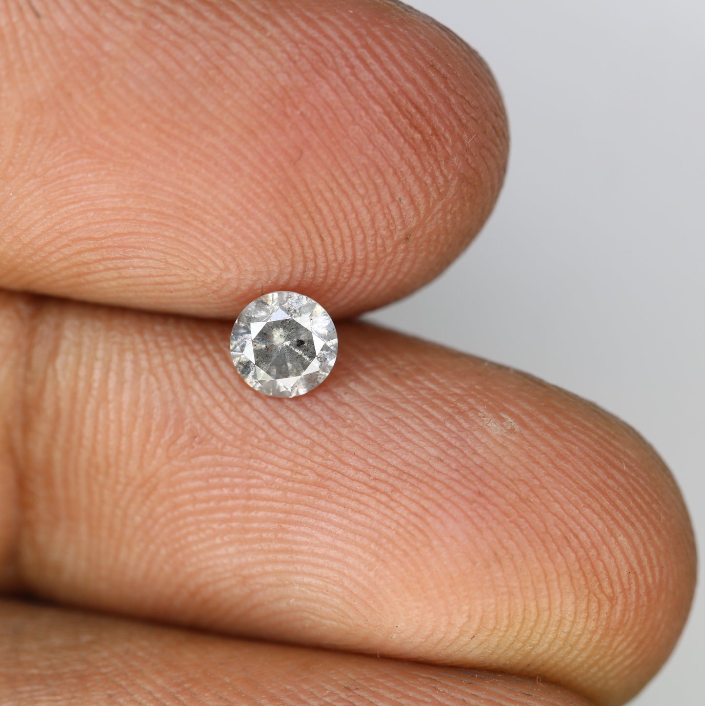 0.40 CT Salt and Pepper Round Brilliant Cut Loose Diamond for Custom Engagement Rings, Unique Fine Jewelry & Ethical Bridal Jewelry - JayKrishna Diamond