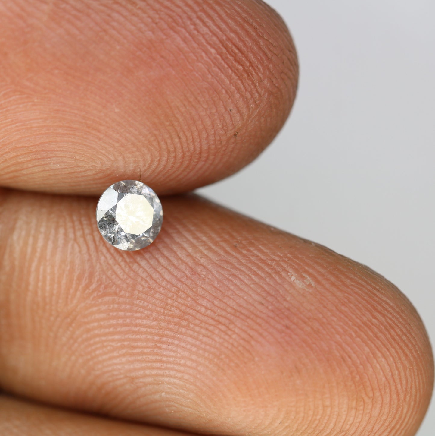 0.40 CT Salt and Pepper Round Brilliant Cut Loose Diamond for Custom Engagement Rings, Unique Fine Jewelry & Ethical Bridal Jewelry - JayKrishna Diamond