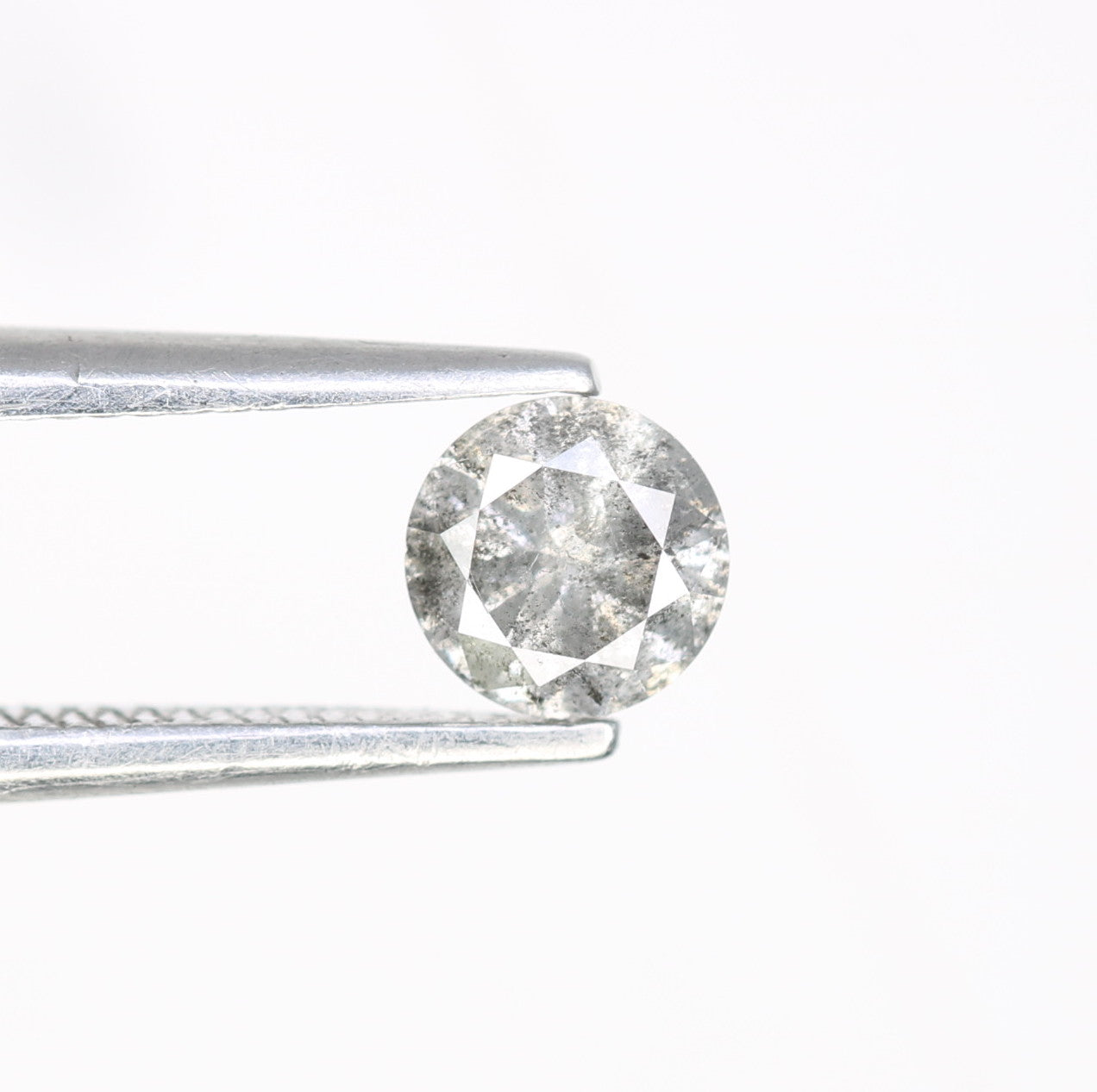 0.39 CT Salt and Pepper Round Brilliant Cut Natural Diamond for Custom Proposal Rings, Unique Engagement Jewelry & Ethical Fine Jewelry - JayKrishna Diamond