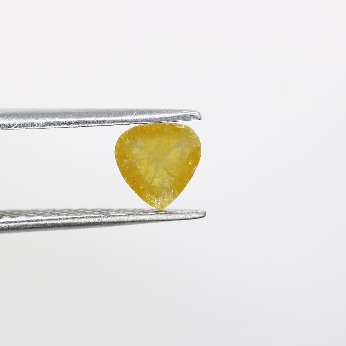 0.71 CT 5.80 MM Lovely Heart Shape Yellow Diamond For Promise Ring - JayKrishna Diamond