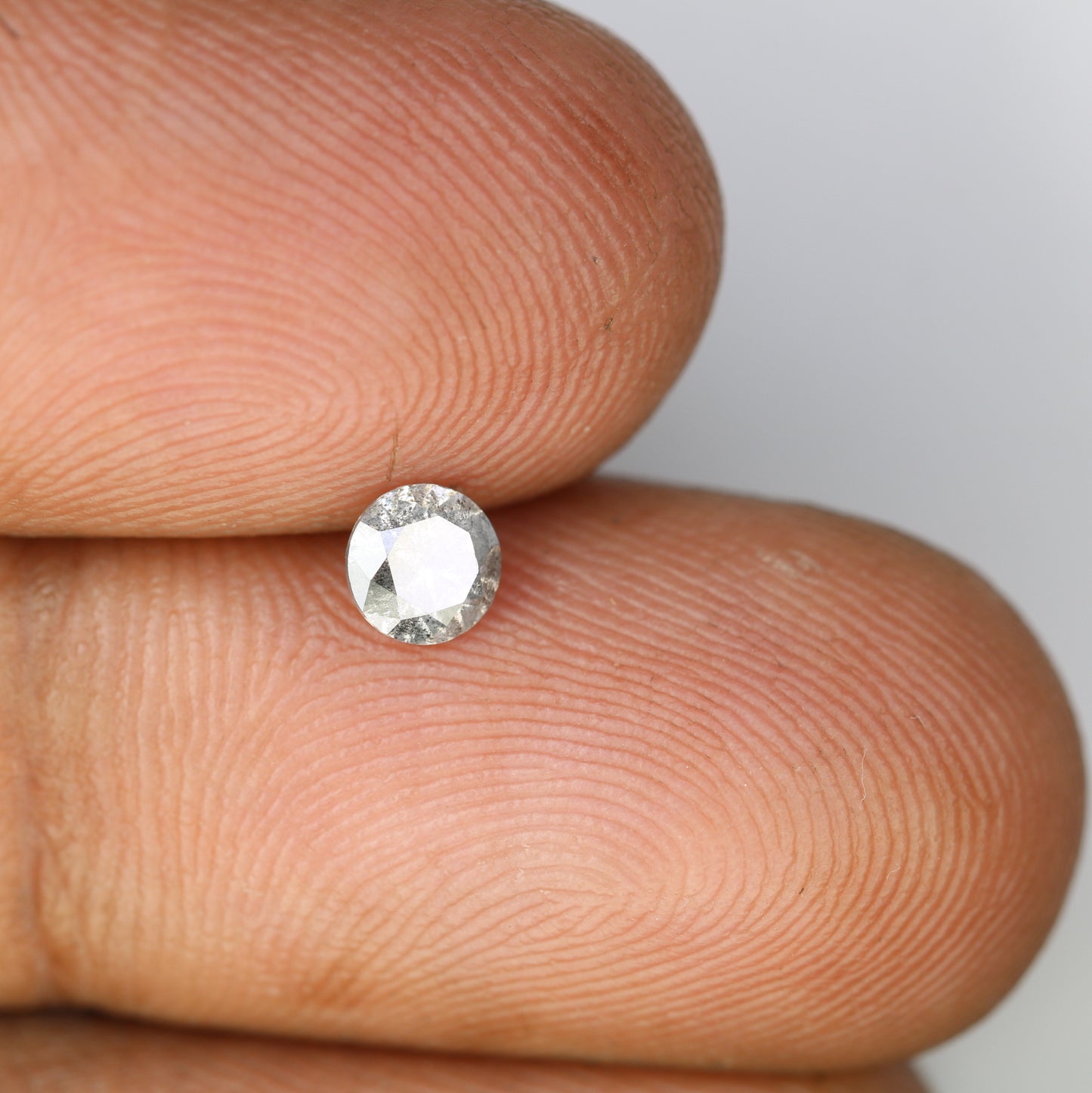 0.39 CT Salt and Pepper Round Brilliant Cut Natural Diamond for Custom Proposal Rings, Unique Engagement Jewelry & Ethical Fine Jewelry - JayKrishna Diamond