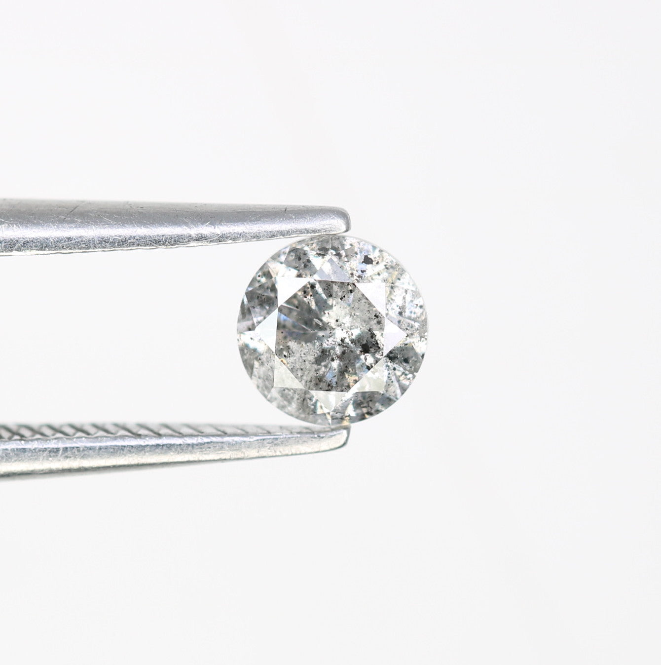 0.43 CT Loose Salt and Pepper Round Brilliant Cut Diamond for Wedding Ring and Custom Bridal Jewelry - JayKrishna Diamond