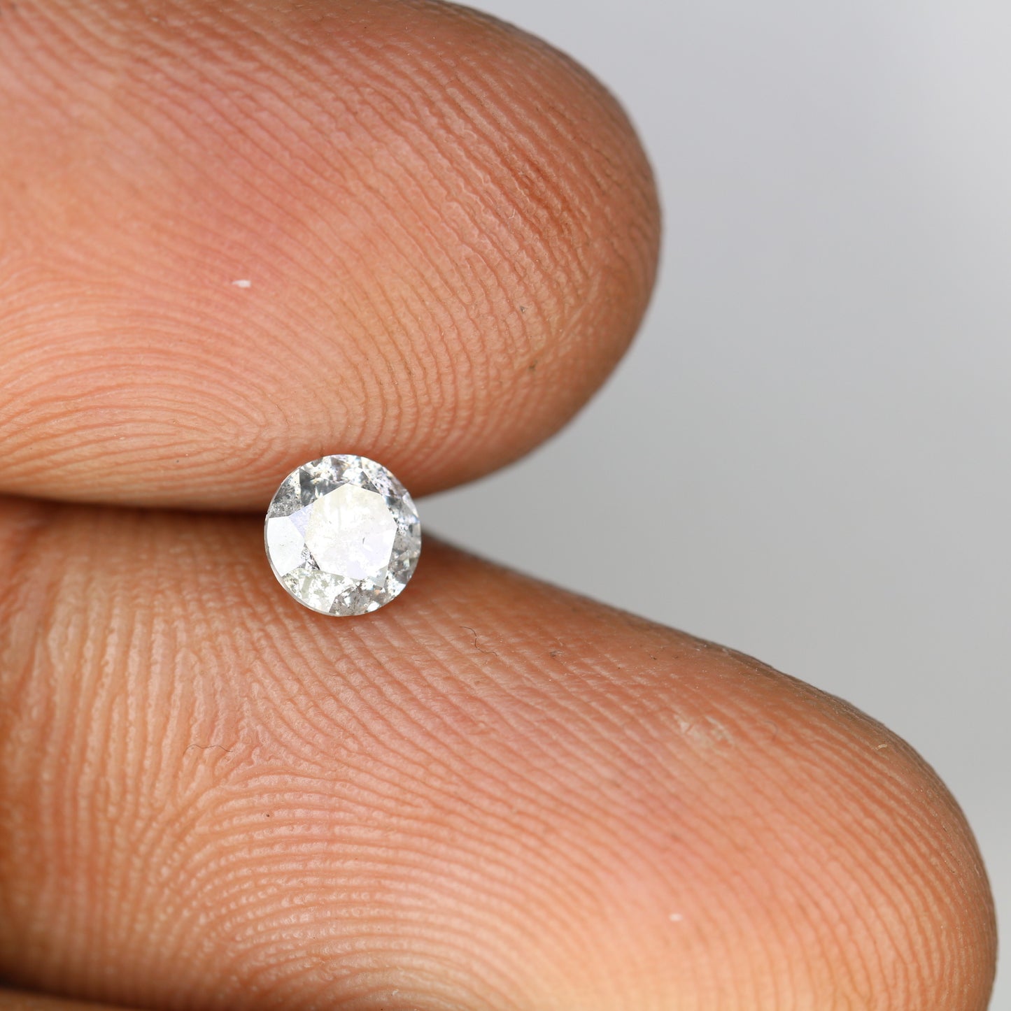 0.43 CT Loose Salt and Pepper Round Brilliant Cut Diamond for Wedding Ring and Custom Bridal Jewelry - JayKrishna Diamond