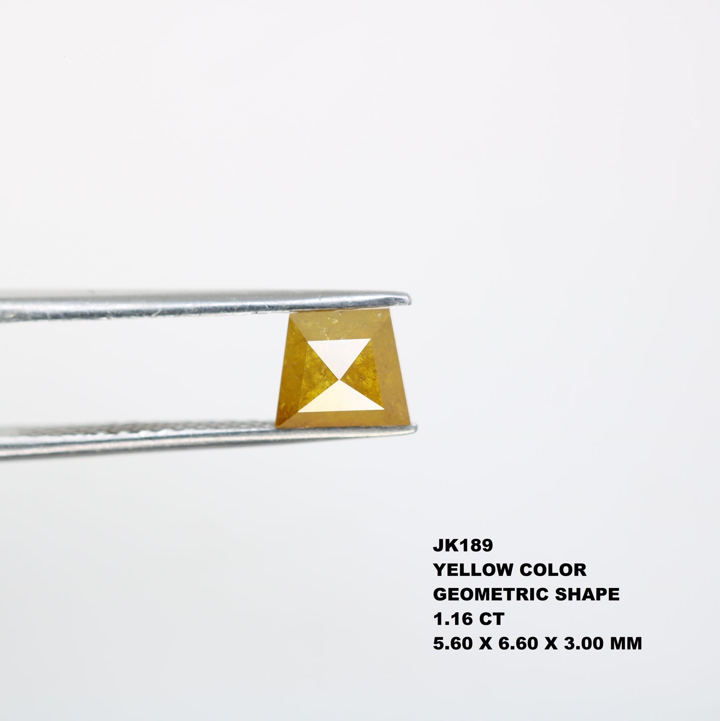 1.16 CT 5.60 MM Polished Geometric Shape Fancy Yellow Diamond For Proposal Ring - JayKrishna Diamond