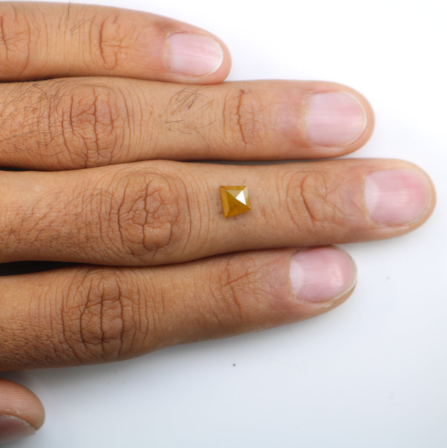 1.16 CT 5.60 MM Polished Geometric Shape Fancy Yellow Diamond For Proposal Ring - JayKrishna Diamond