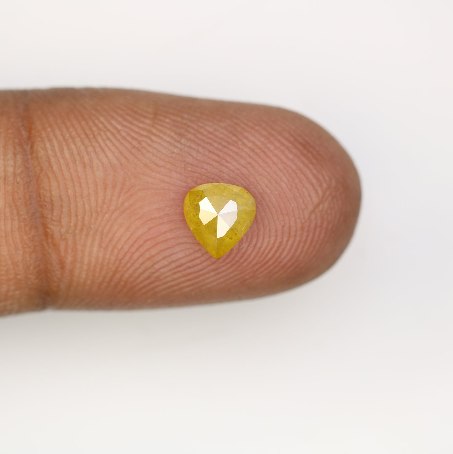 0.69 CT 6.10 MM Lovely Heart Shape Yellow Antique Diamond For Valentine Gift - JayKrishna Diamond