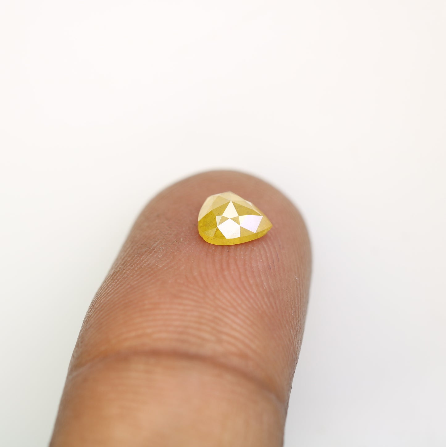 0.69 CT 6.10 MM Lovely Heart Shape Yellow Antique Diamond For Valentine Gift - JayKrishna Diamond