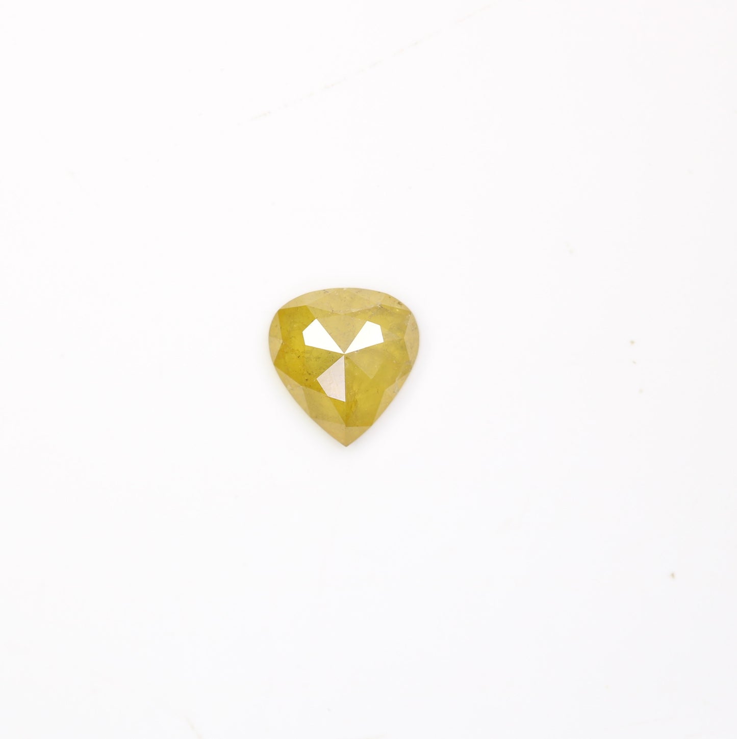 0.69 CT 6.10 MM Lovely Heart Shape Yellow Antique Diamond For Valentine Gift - JayKrishna Diamond