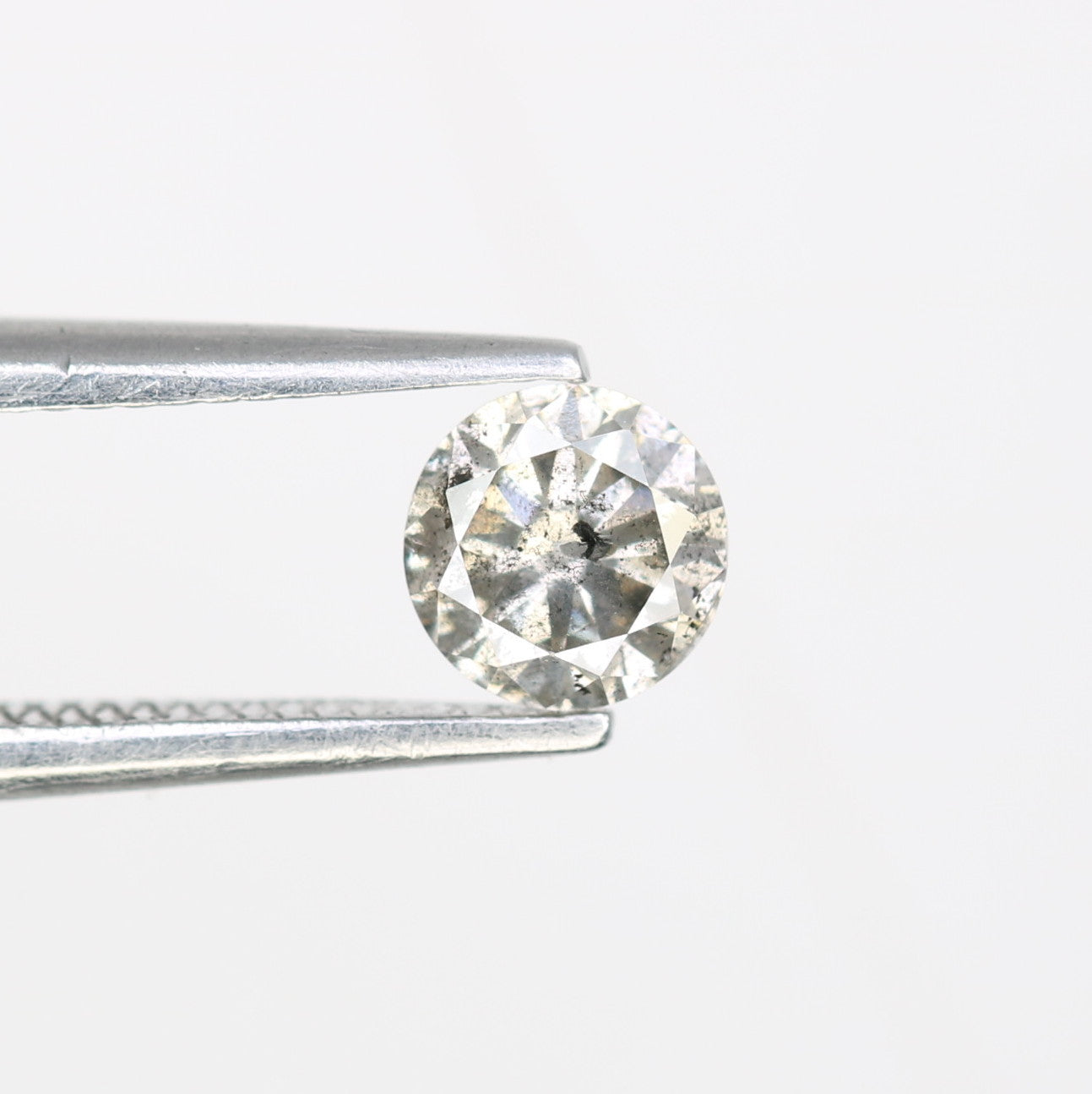 0.39 CT 4.60 x 2.80 MM Round Brilliant Cut Salt and Pepper Loose Diamond for Custom Engagement Rings, Unique Fine Jewelry & Ethical Wedding Jewelry - JayKrishna Diamond