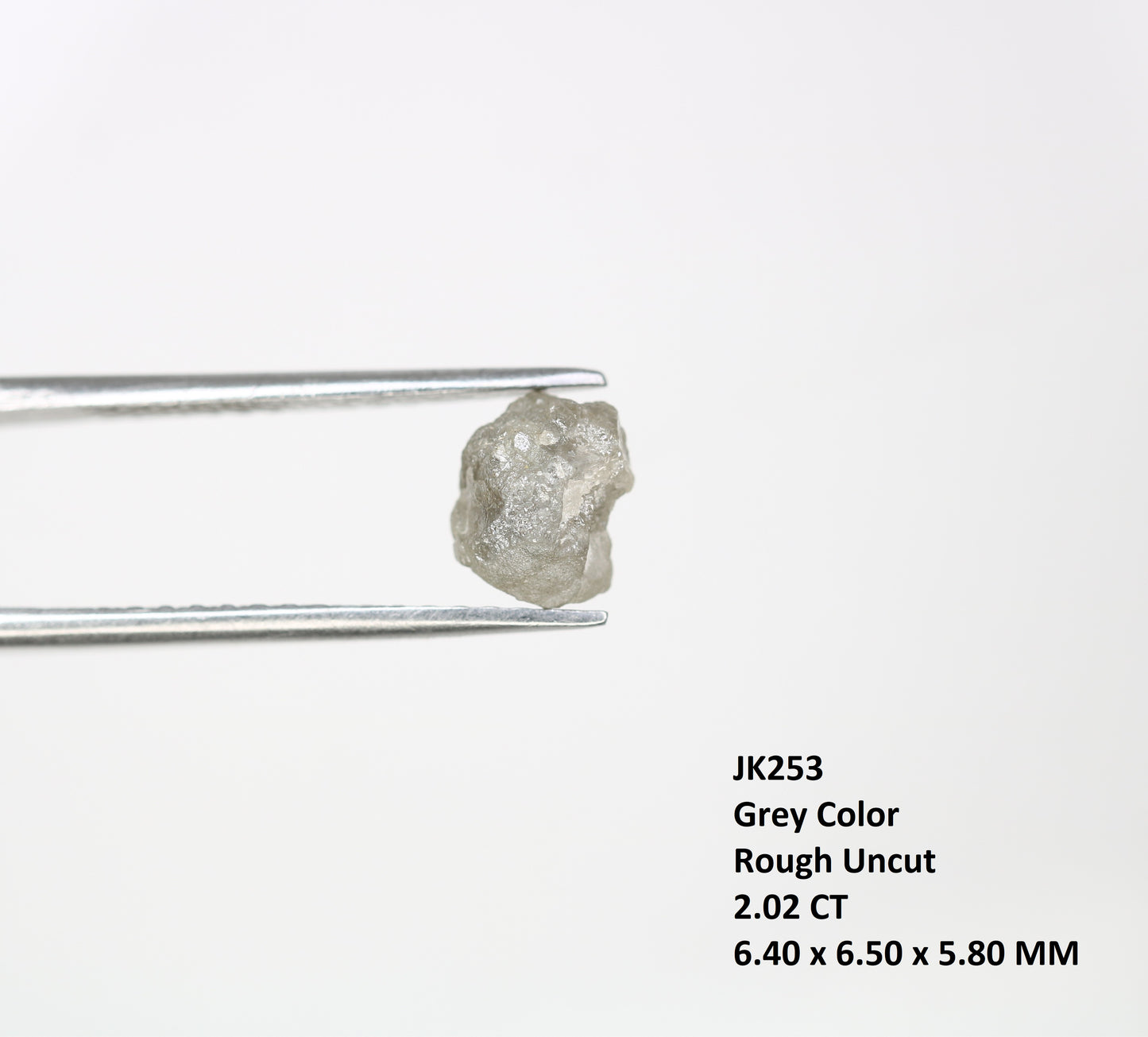 2.02 CT Raw Rough Irregular Cut Grey Natural Diamond For Engagement Ring - JayKrishna Diamond