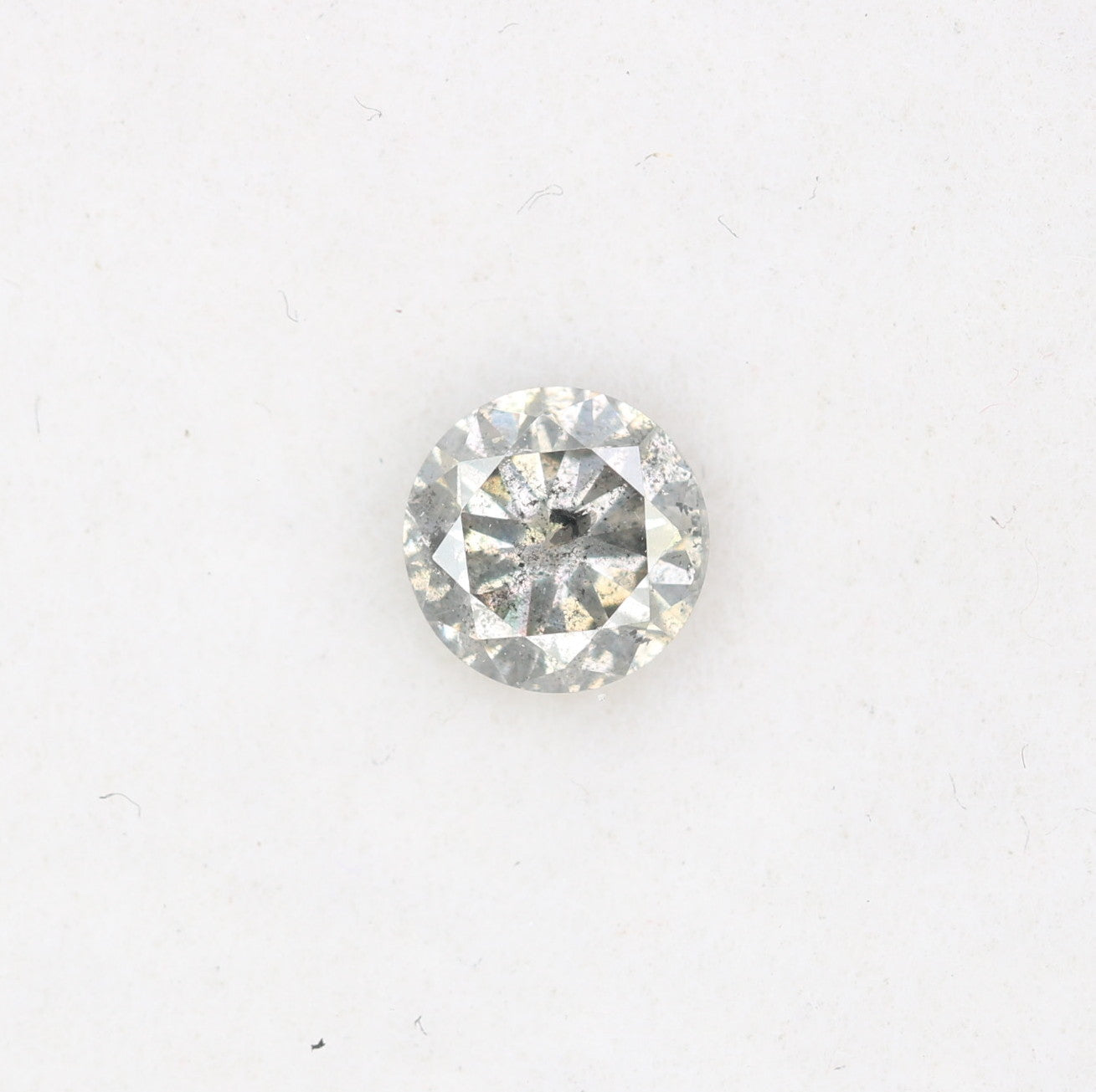 0.39 CT 4.60 x 2.80 MM Round Brilliant Cut Salt and Pepper Loose Diamond for Custom Engagement Rings, Unique Fine Jewelry & Ethical Wedding Jewelry - JayKrishna Diamond