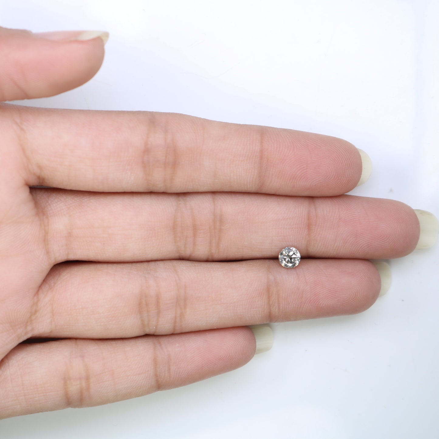 0.39 CT 4.60 x 2.80 MM Round Brilliant Cut Salt and Pepper Loose Diamond for Custom Engagement Rings, Unique Fine Jewelry & Ethical Wedding Jewelry - JayKrishna Diamond