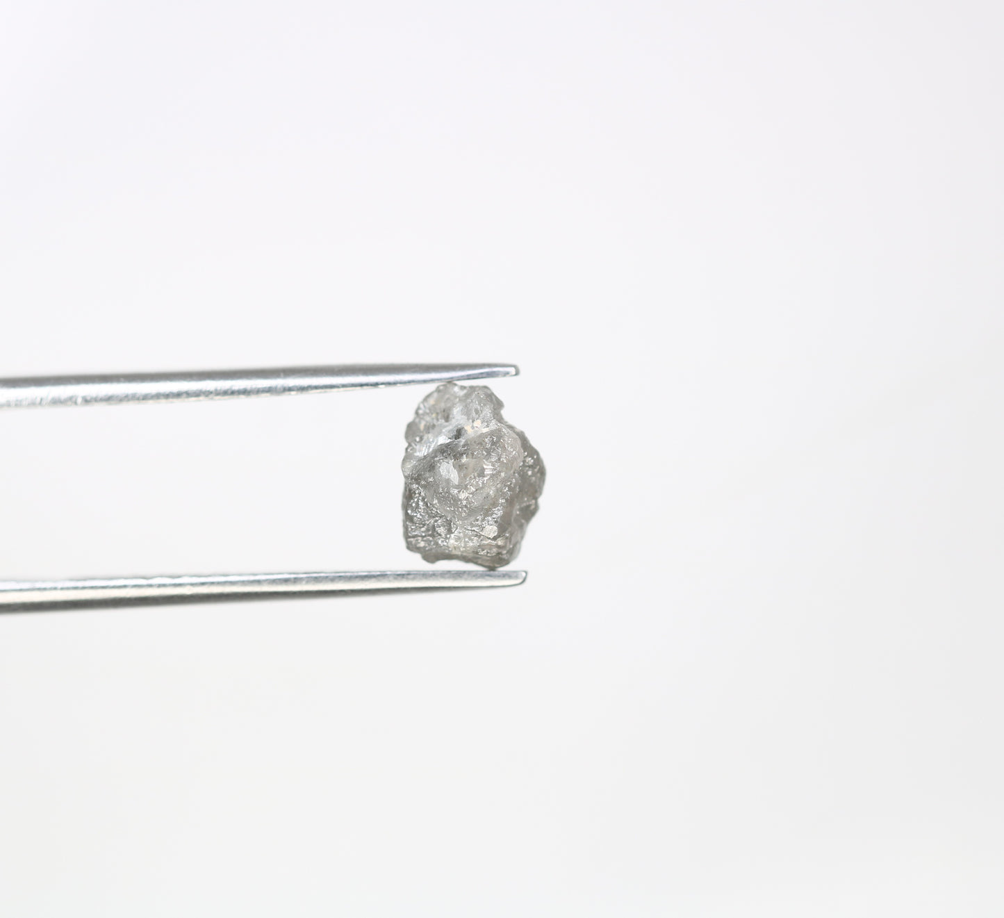 1.76 CT 7.60 MM Uncut Raw Rough Grey Natural Diamond For Engagement Ring - JayKrishna Diamond