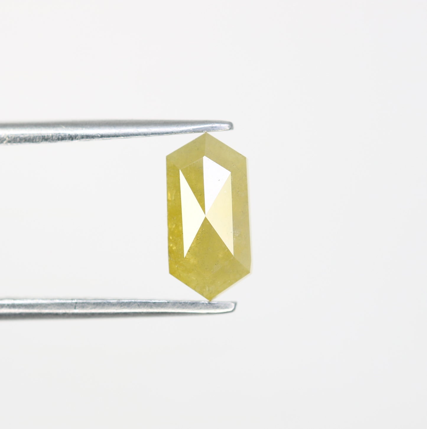 0.90 CT 8.90 MM Unique Yellow Elongated Hexagon Shape Diamond For Engagement Ring - JayKrishna Diamond