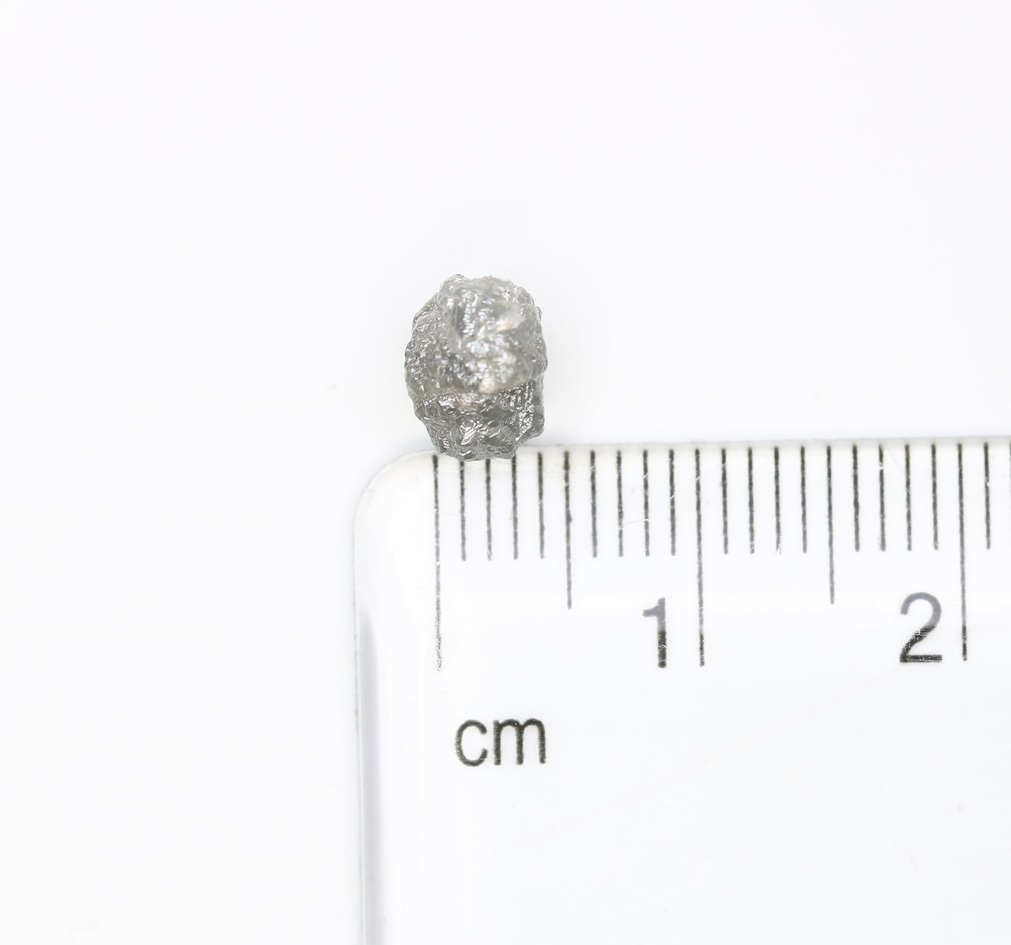 1.76 CT 7.60 MM Uncut Raw Rough Grey Natural Diamond For Engagement Ring - JayKrishna Diamond