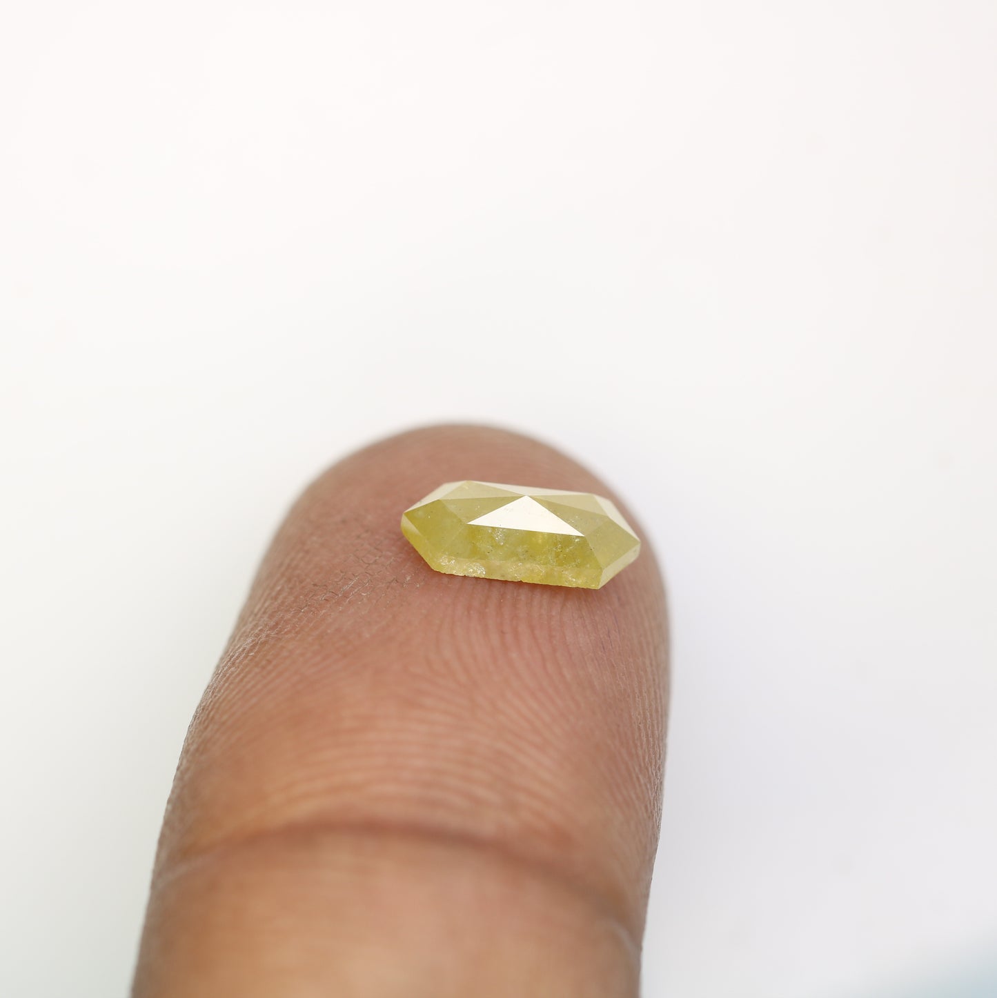 0.90 CT 8.90 MM Unique Yellow Elongated Hexagon Shape Diamond For Engagement Ring - JayKrishna Diamond