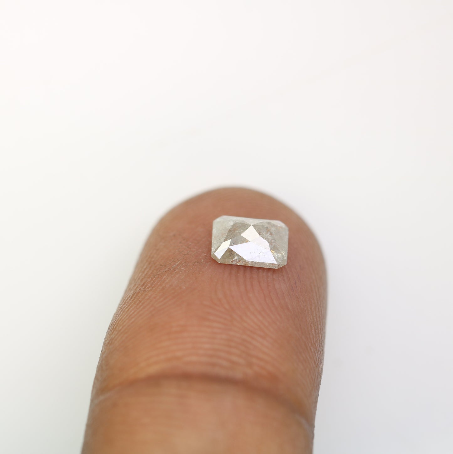 0.73 CT 6.20 CT Polished Emerald Shape Grey Diamond For Engagement Ring - JayKrishna Diamond