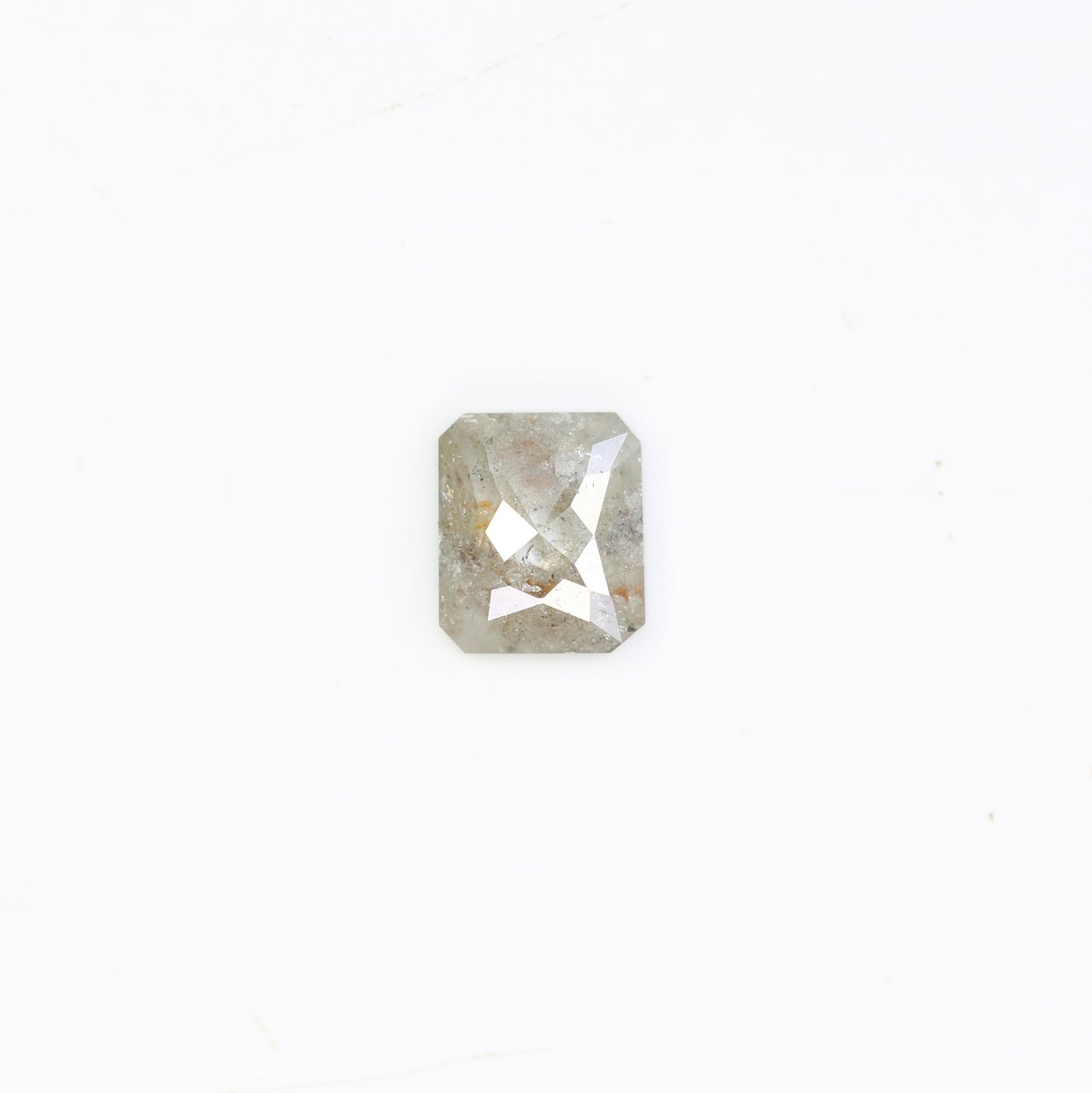 0.73 CT 6.20 CT Polished Emerald Shape Grey Diamond For Engagement Ring - JayKrishna Diamond